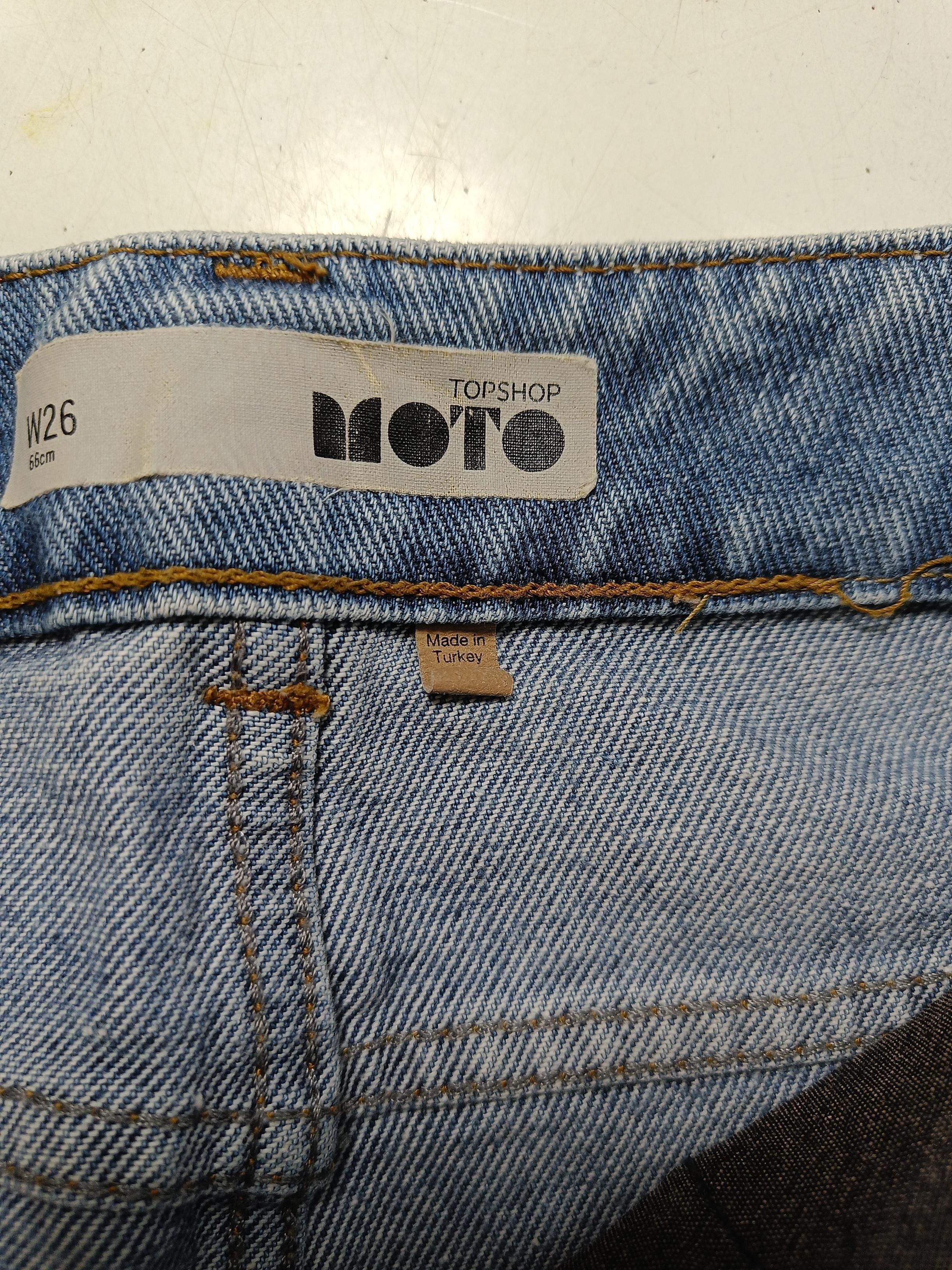 Topshop Women's Shorts W 26 in Blue 100% Cotton Cut-Off - Image 5