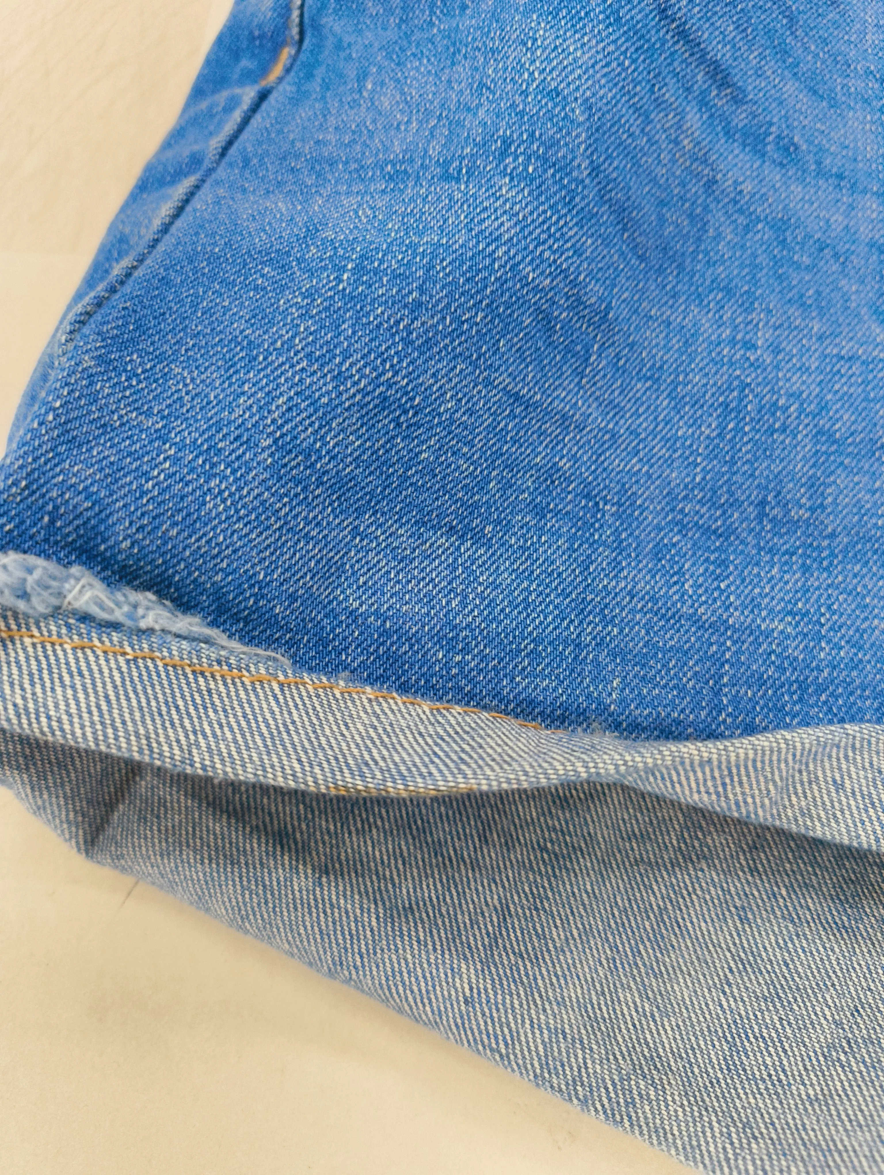 Topshop Women's Shorts W 32 in Blue 100% Cotton Cut-Off - Image 5