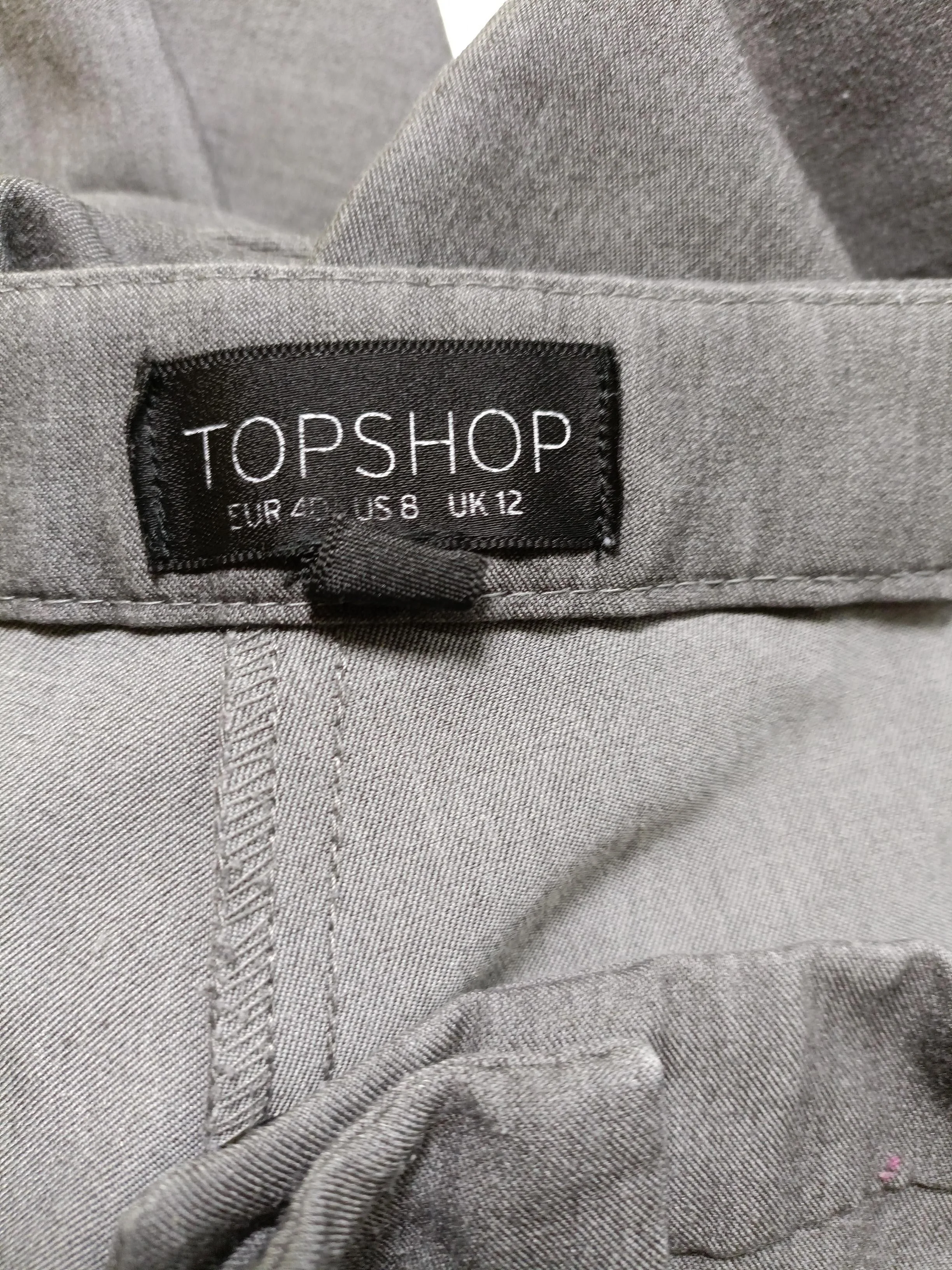 Topshop Women's Suit Trousers UK 12 Grey Polyester - Image 6