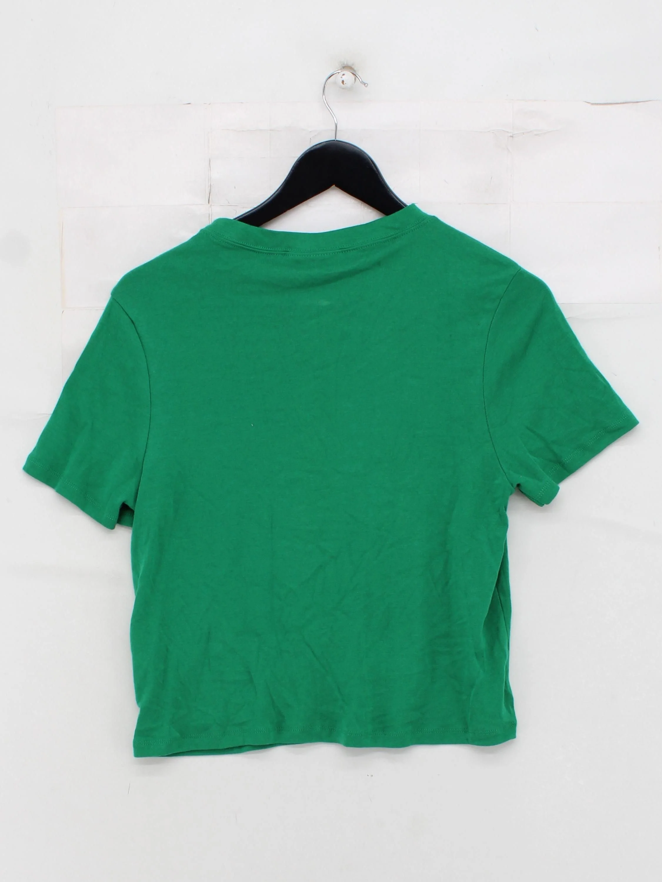 Topshop Women's T-Shirt L Green 100% Cotton Short Sleeve Round Neck Basic - Image 2