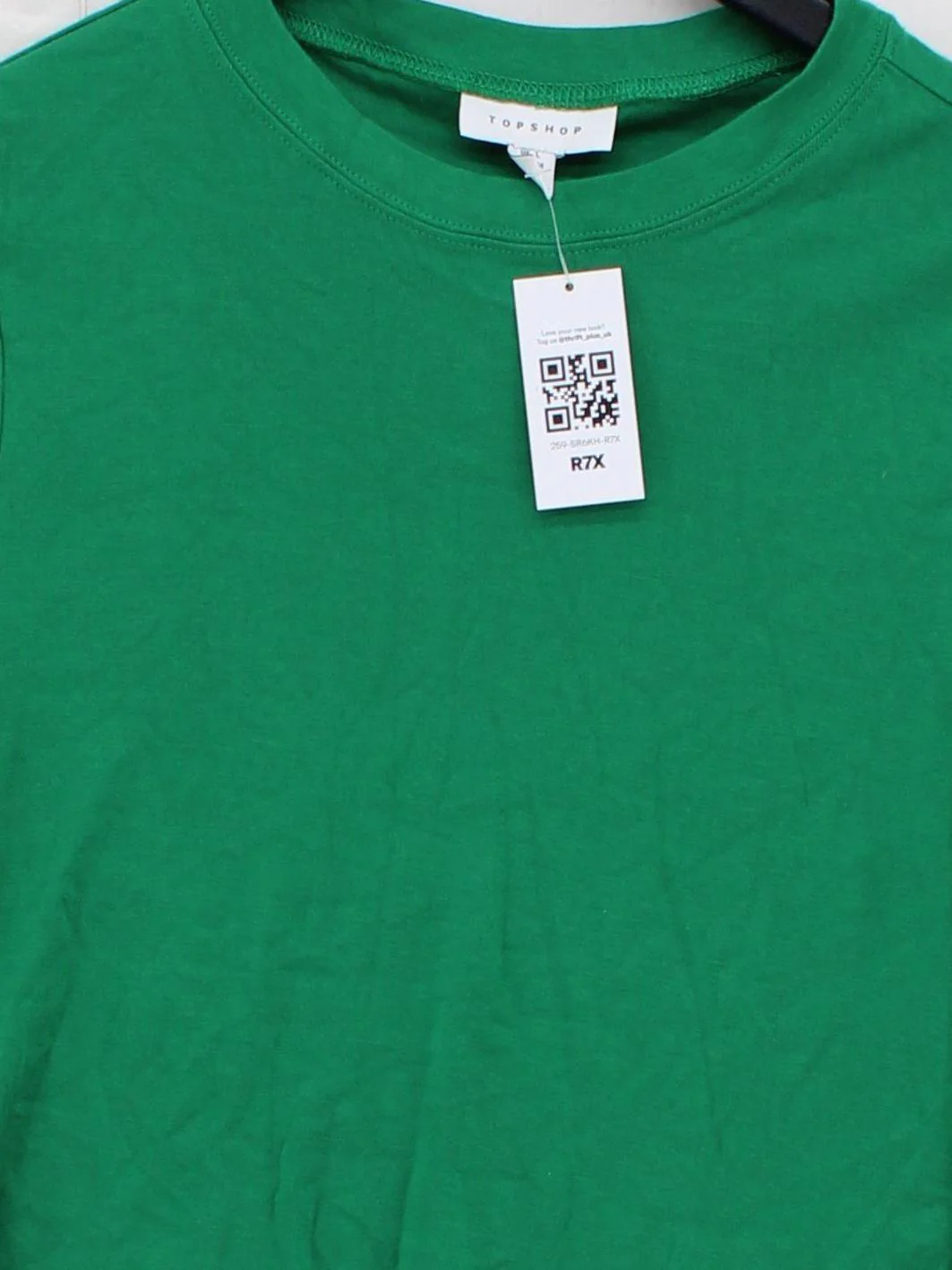 Topshop Women's T-Shirt L Green 100% Cotton Short Sleeve Round Neck Basic - Image 3