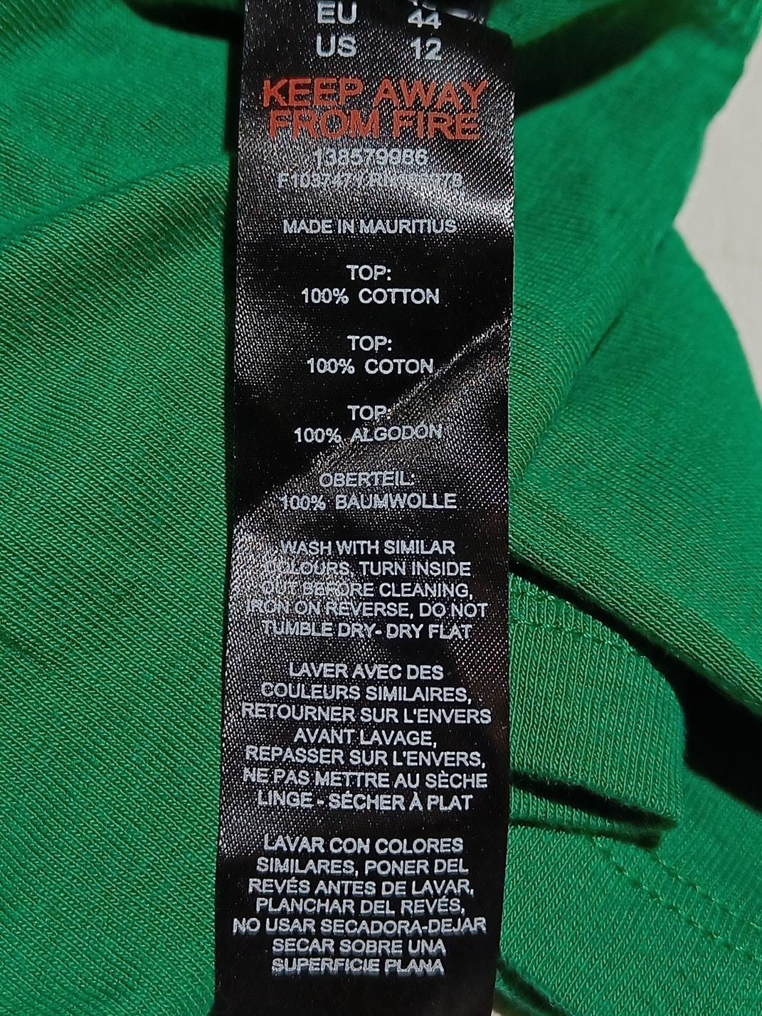 Topshop Women's T-Shirt L Green 100% Cotton Short Sleeve Round Neck Basic - Image 6