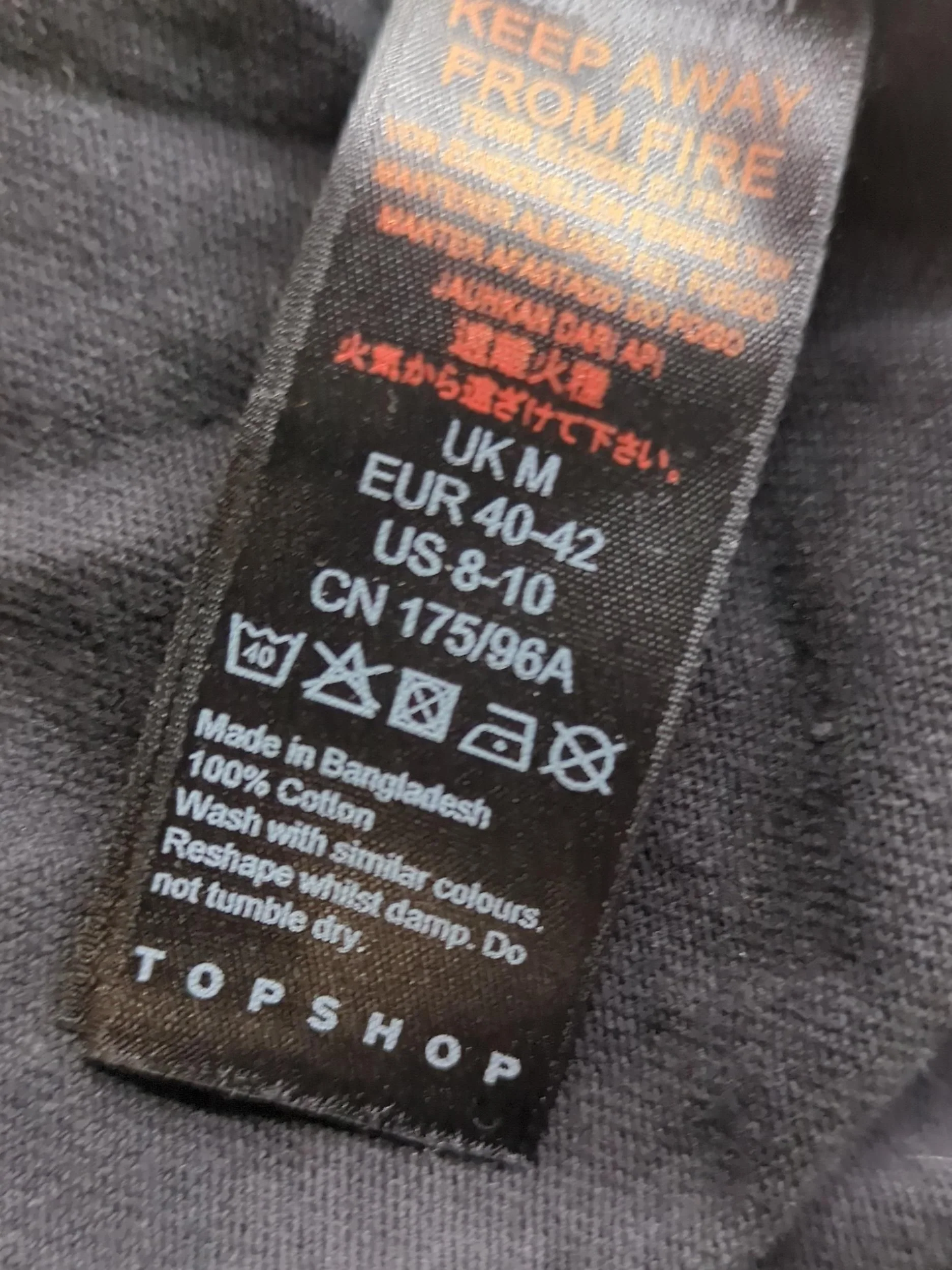 Topshop Women's T-Shirt M Black 100% Cotton Short Sleeve Round Neck Basic - Image 6