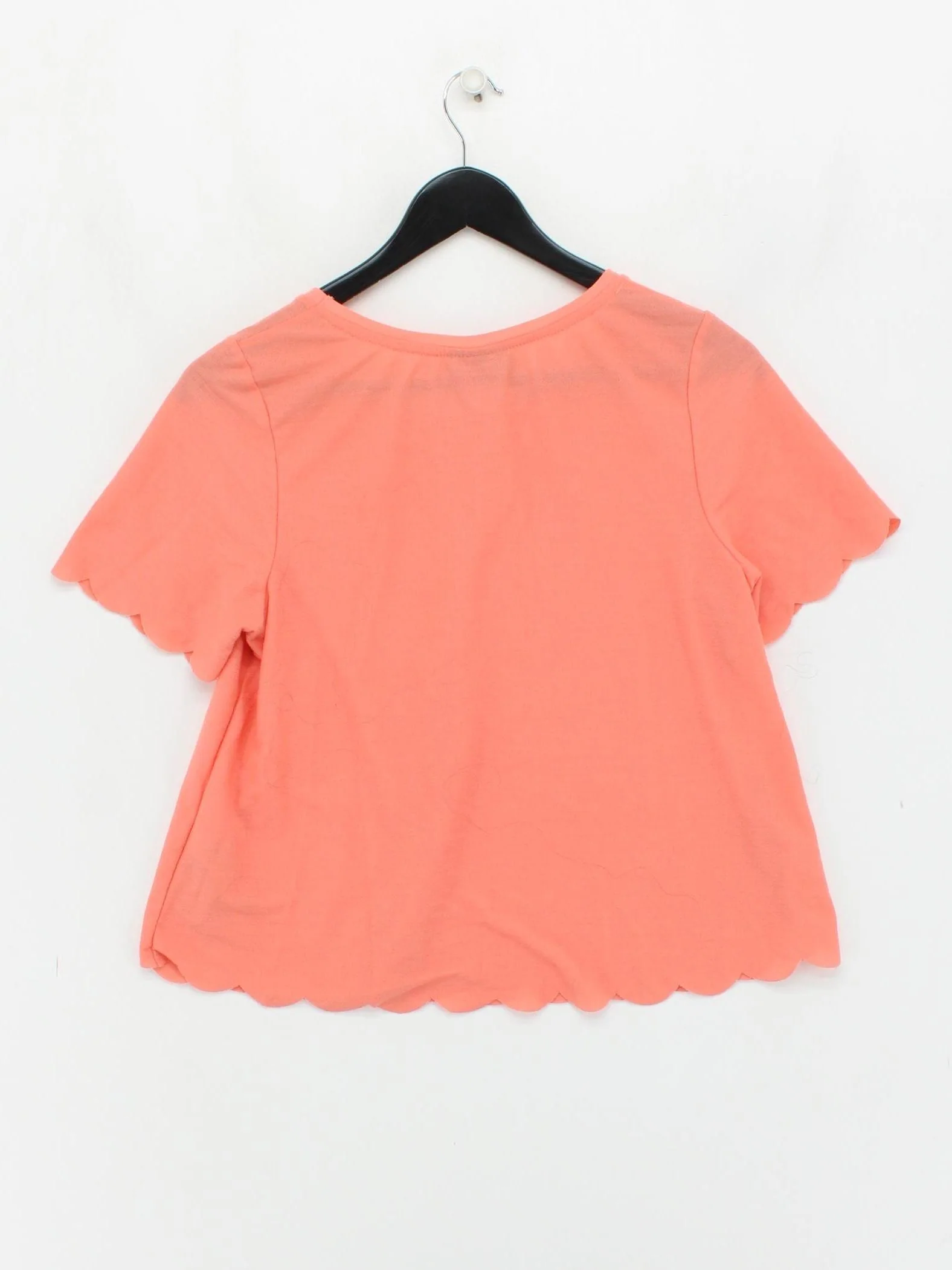 Topshop Women's T-Shirt M Orange 100% Polyester Short Sleeve Round Neck Basic - Image 2