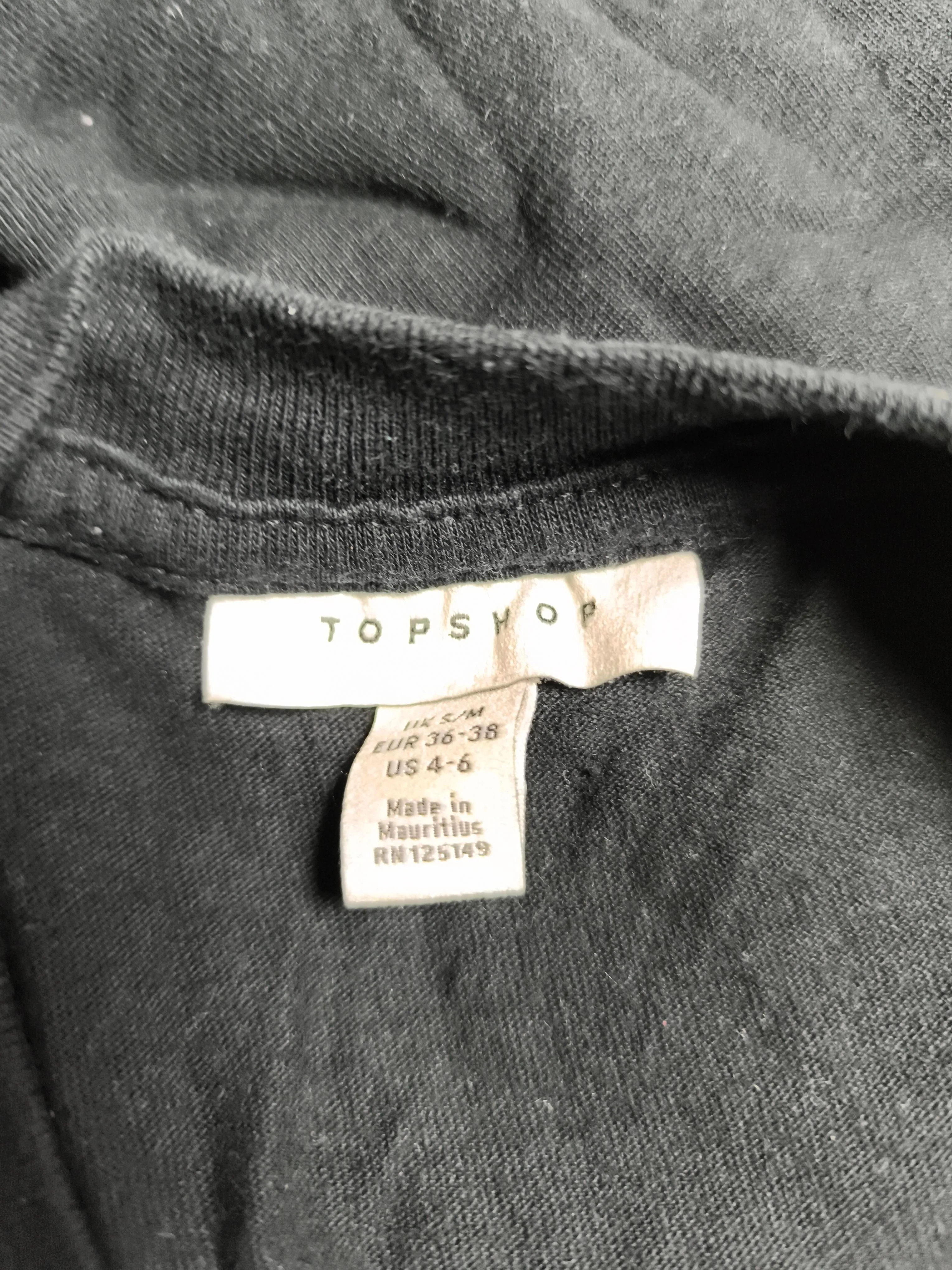 Topshop Women's T-Shirt S Black 100% Cotton Short Sleeve Round Neck Basic - Image 6