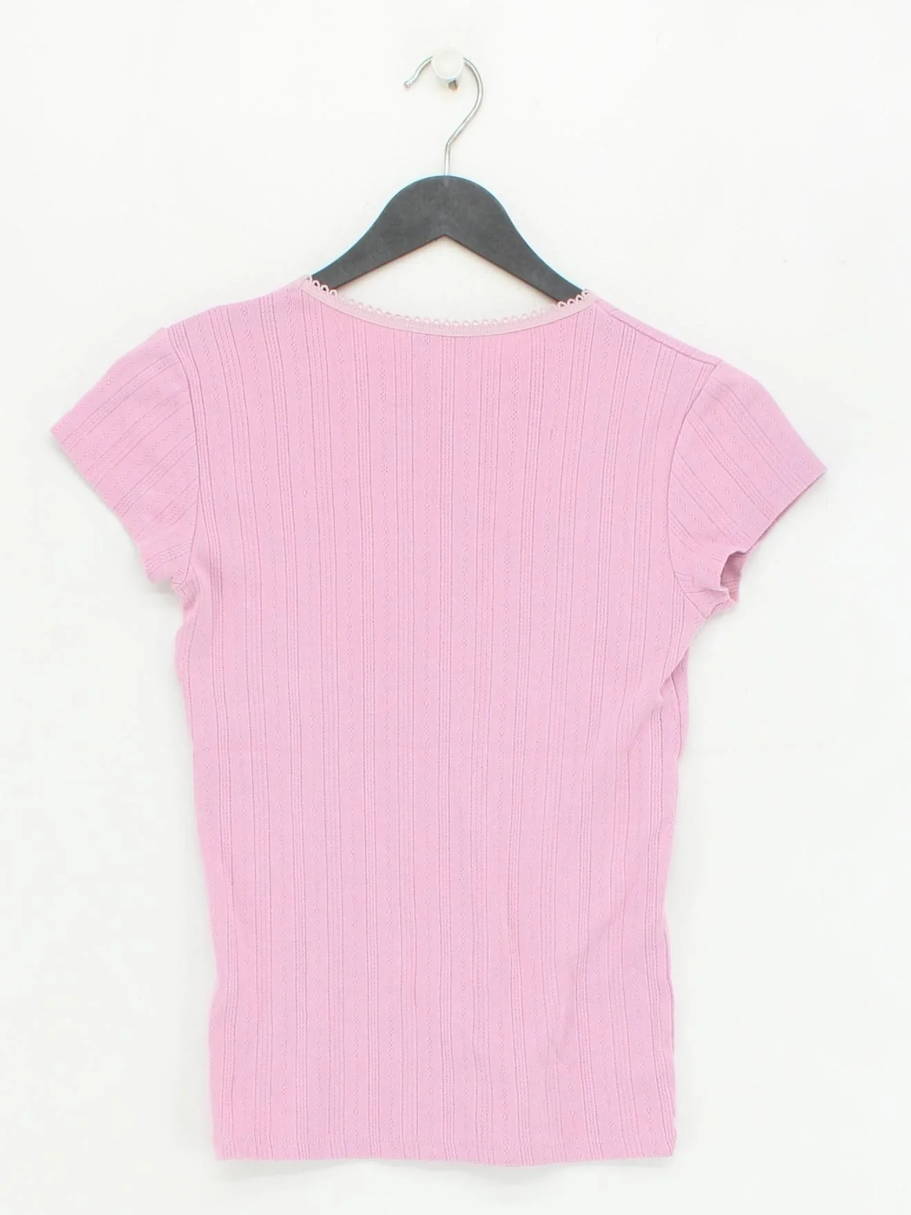 Topshop Women's T-Shirt S Pink 100% Cotton Short Sleeve Round Neck Basic - Image 2