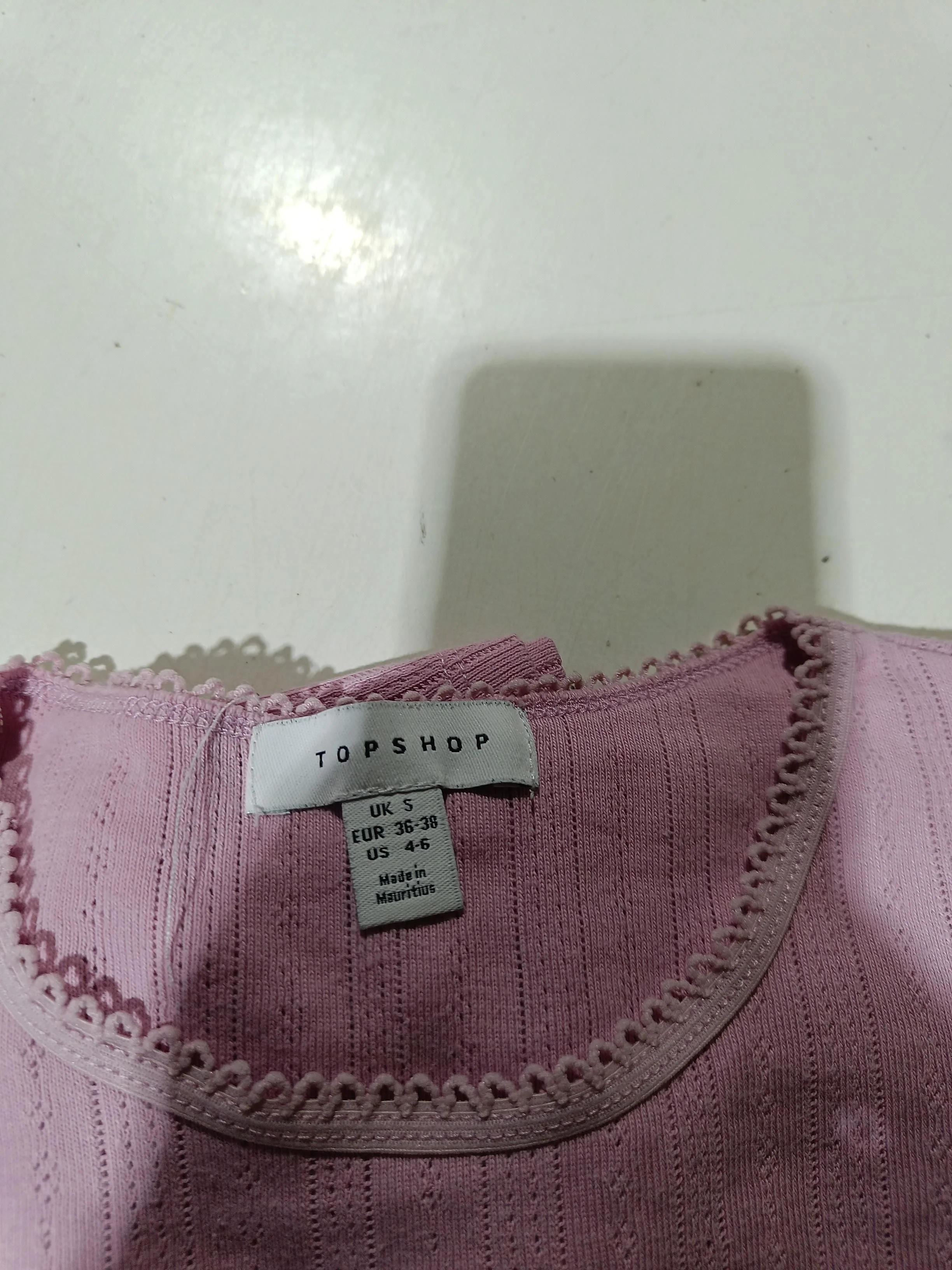 Topshop Women's T-Shirt S Pink 100% Cotton Short Sleeve Round Neck Basic - Image 5