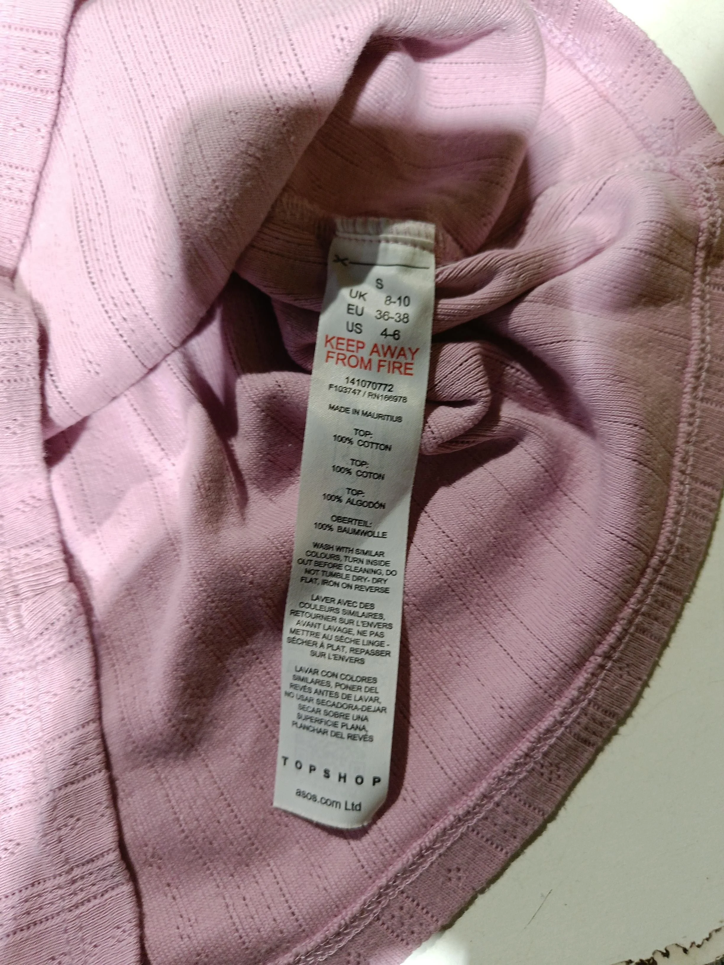 Topshop Women's T-Shirt S Pink 100% Cotton Short Sleeve Round Neck Basic - Image 6