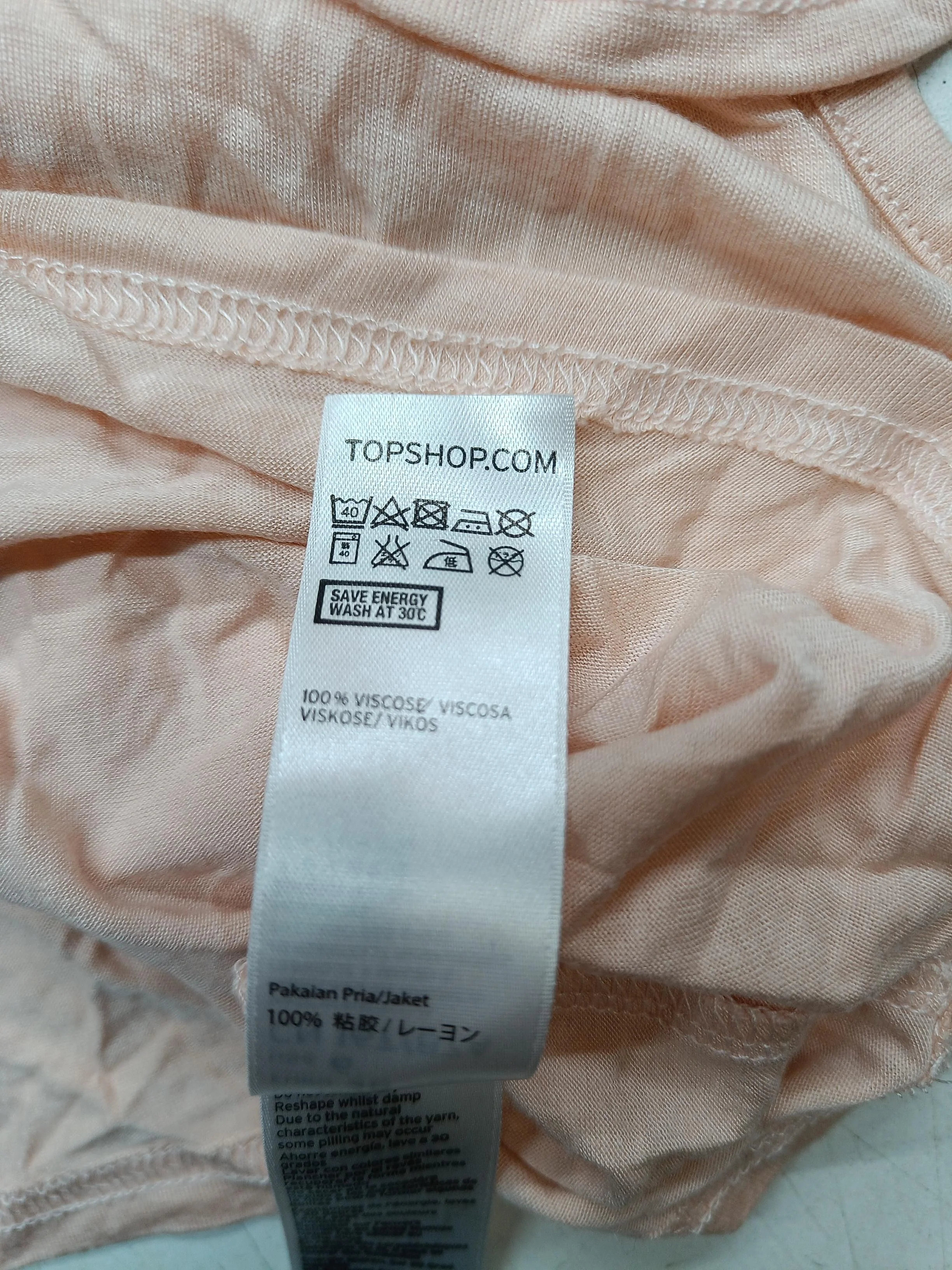 Topshop Women's T-Shirt S Pink 100% Viscose Sleeveless Square Neck Camisole - Image 6