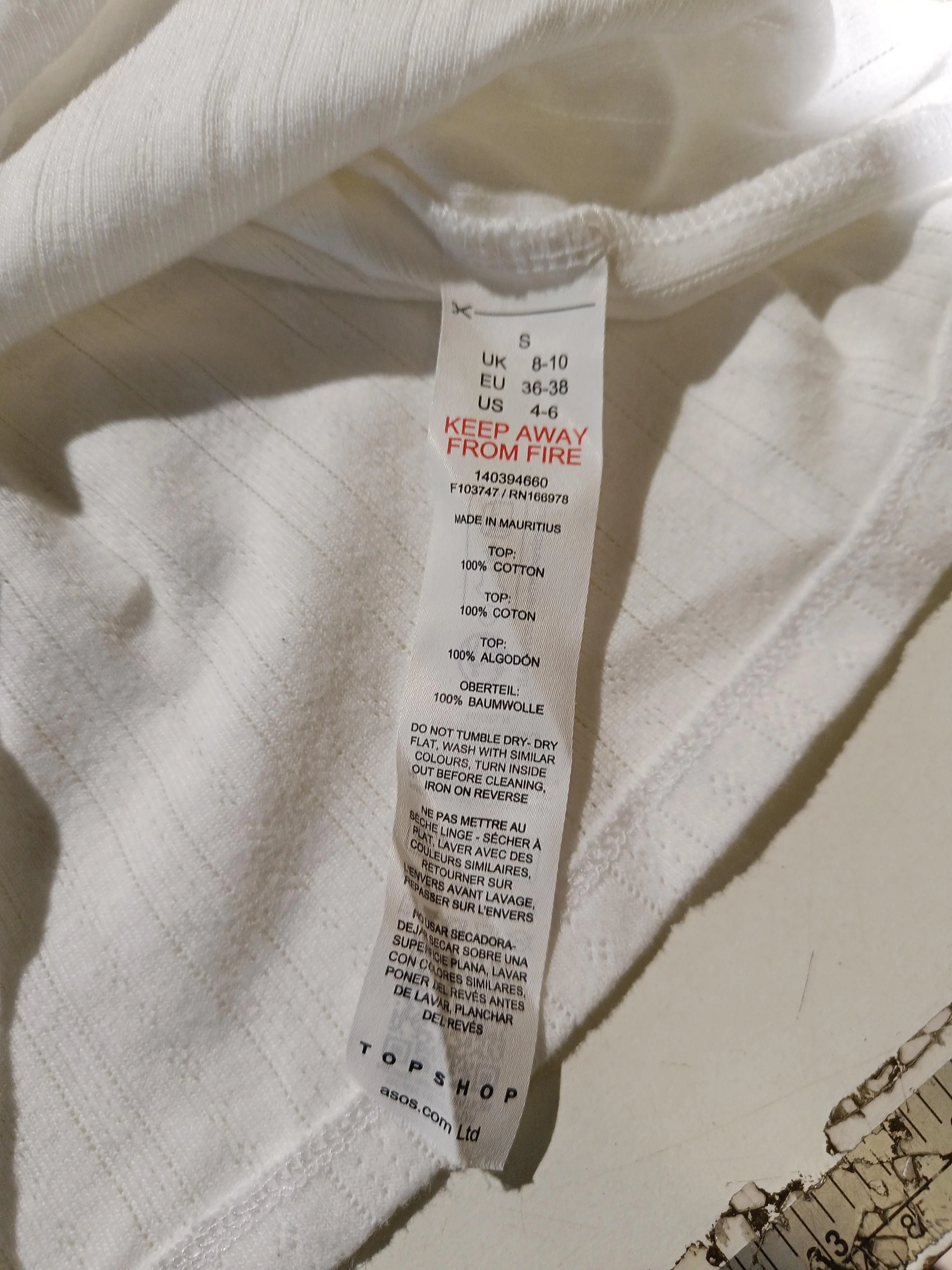 Topshop Women's T-Shirt S White 100% Cotton Short Sleeve Round Neck Basic - Image 7
