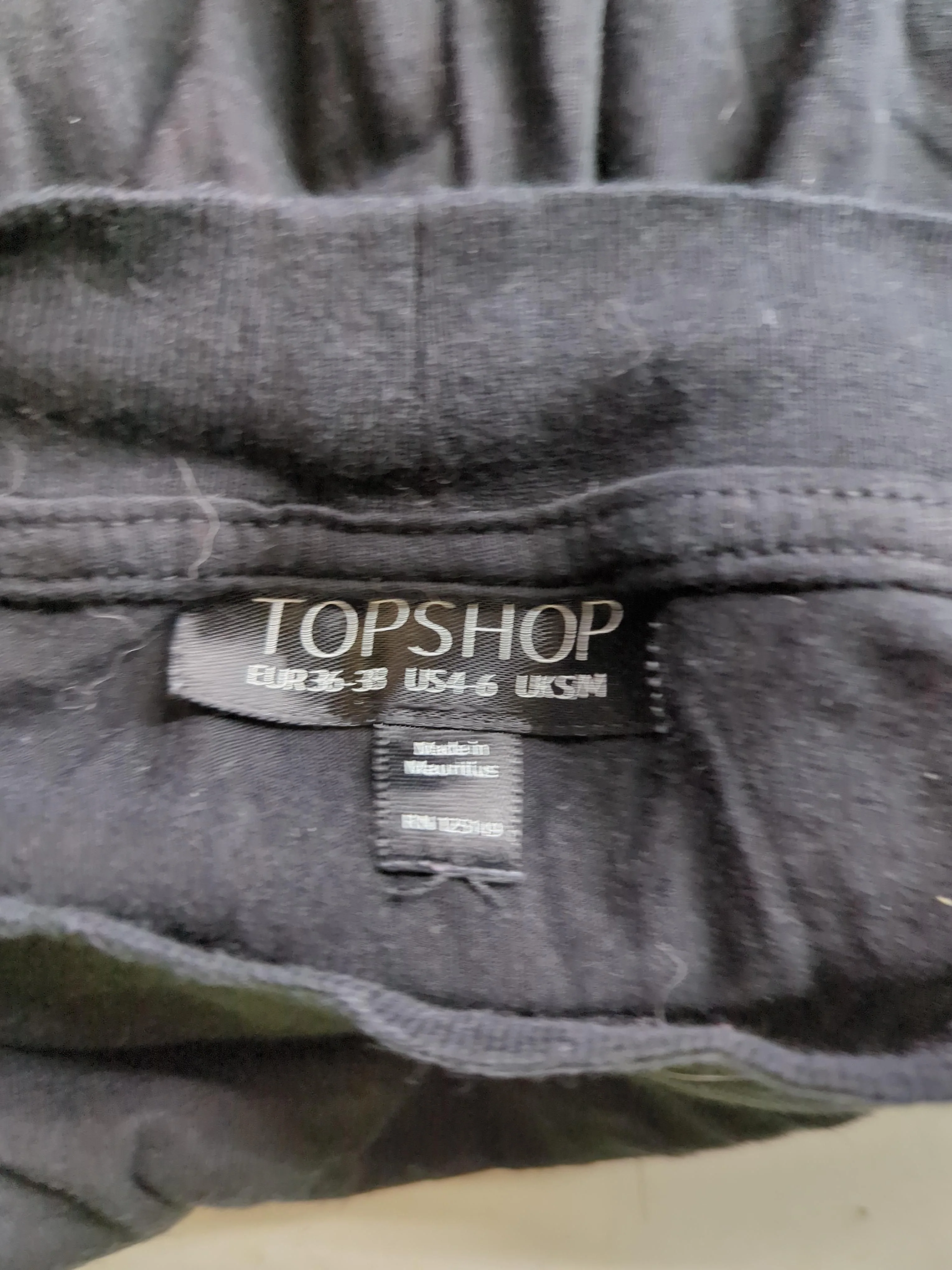 Topshop Women's T-Shirt UK 10 Black 100% Cotton Short Sleeve Round Neck Basic - Image 5