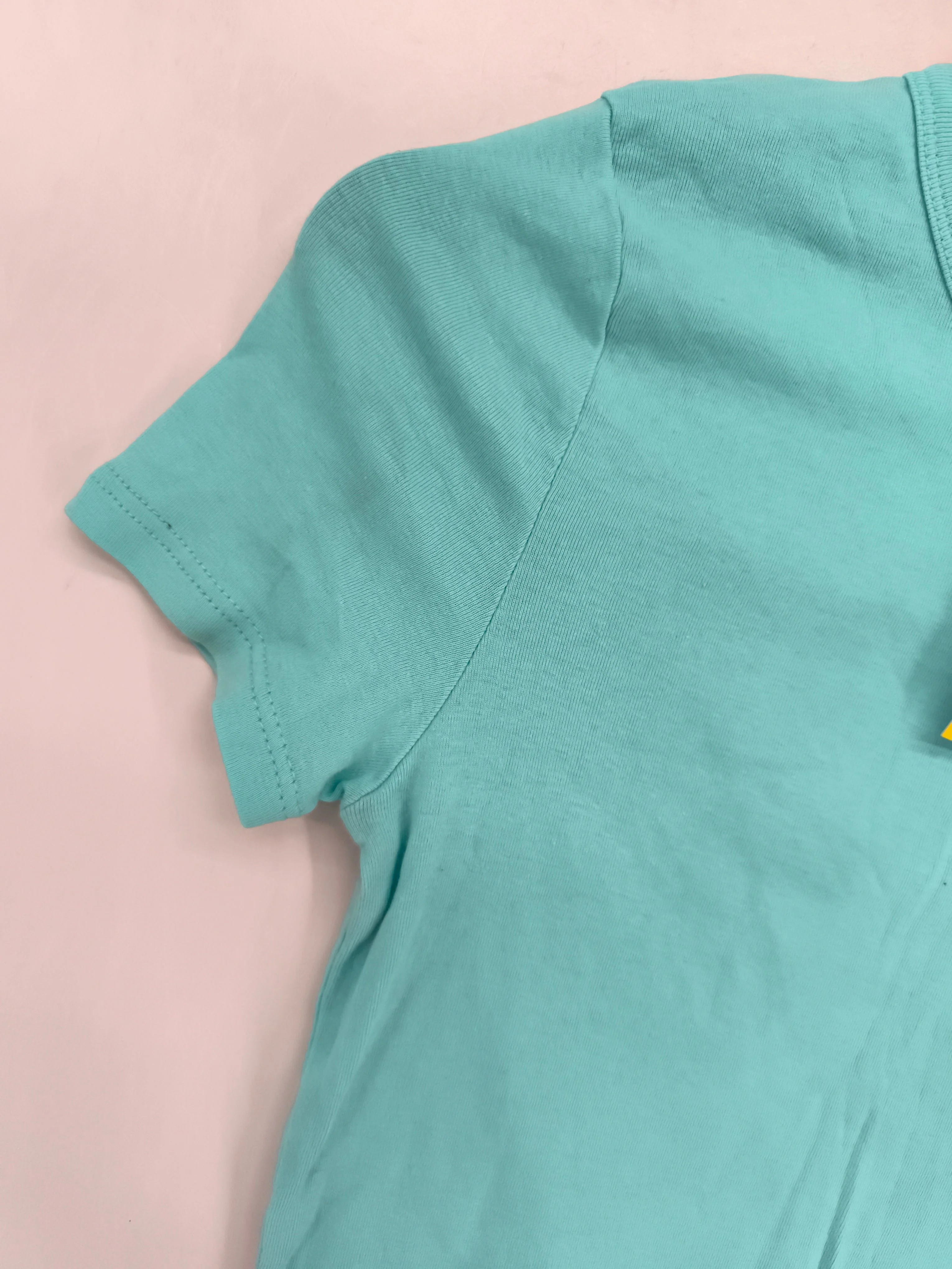 Topshop Women's T-Shirt UK 10 Blue 100% Cotton Short Sleeve Round Neck Basic - Image 5