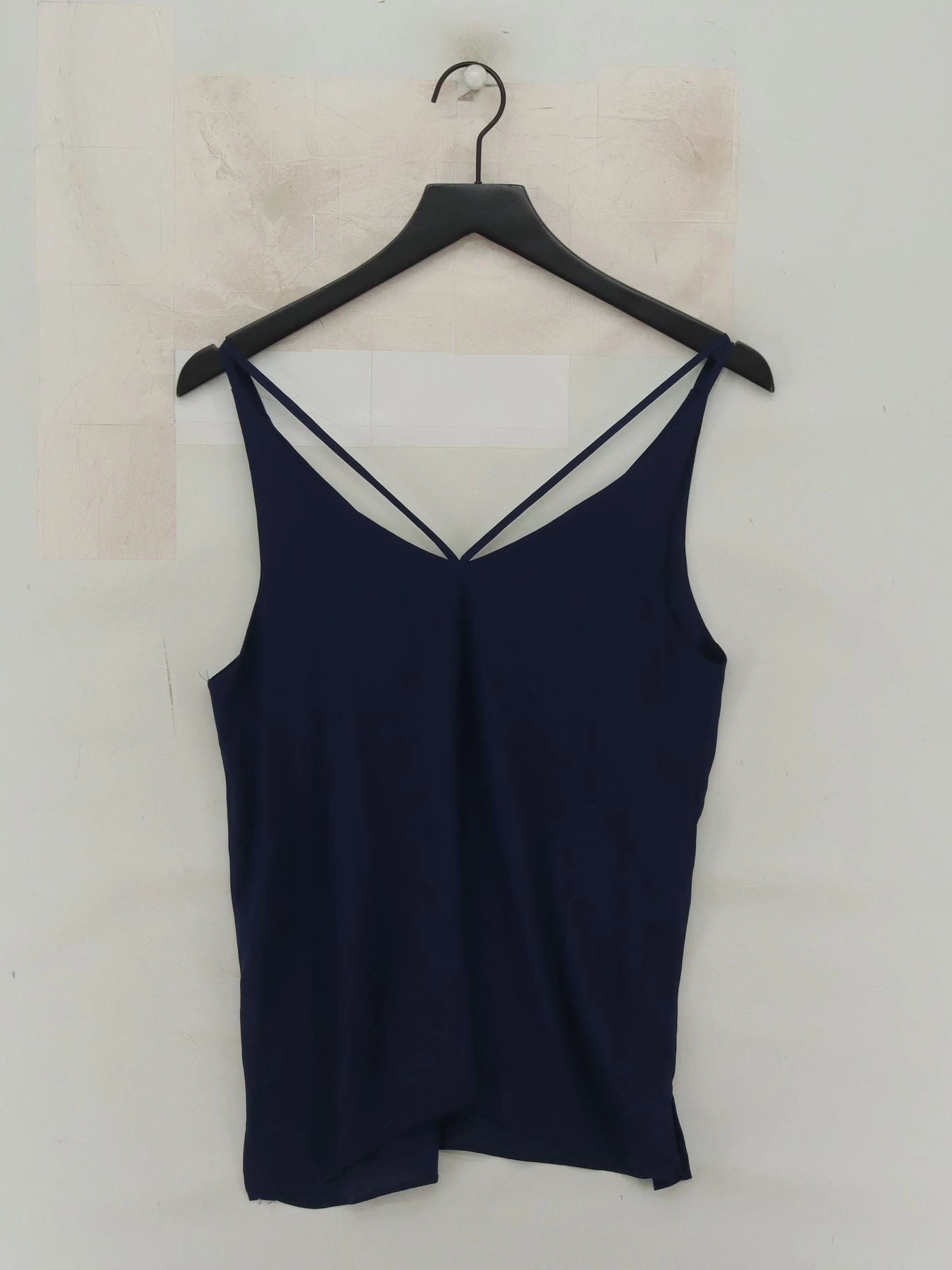 Topshop Women's T-Shirt UK 10 Blue 100% Polyester Sleeveless V-Neck Camisole - Image 2