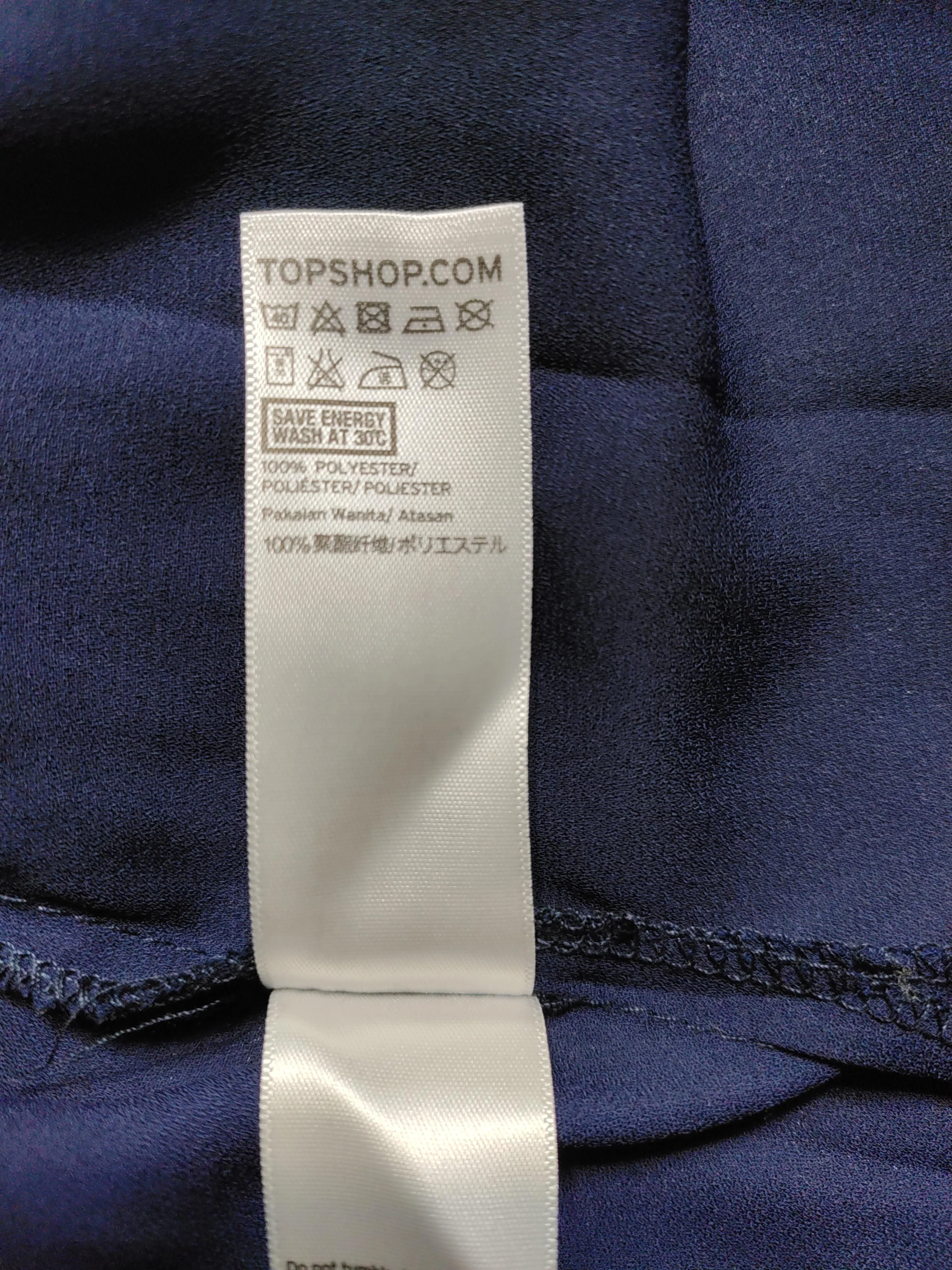 Topshop Women's T-Shirt UK 10 Blue 100% Polyester Sleeveless V-Neck Camisole - Image 6