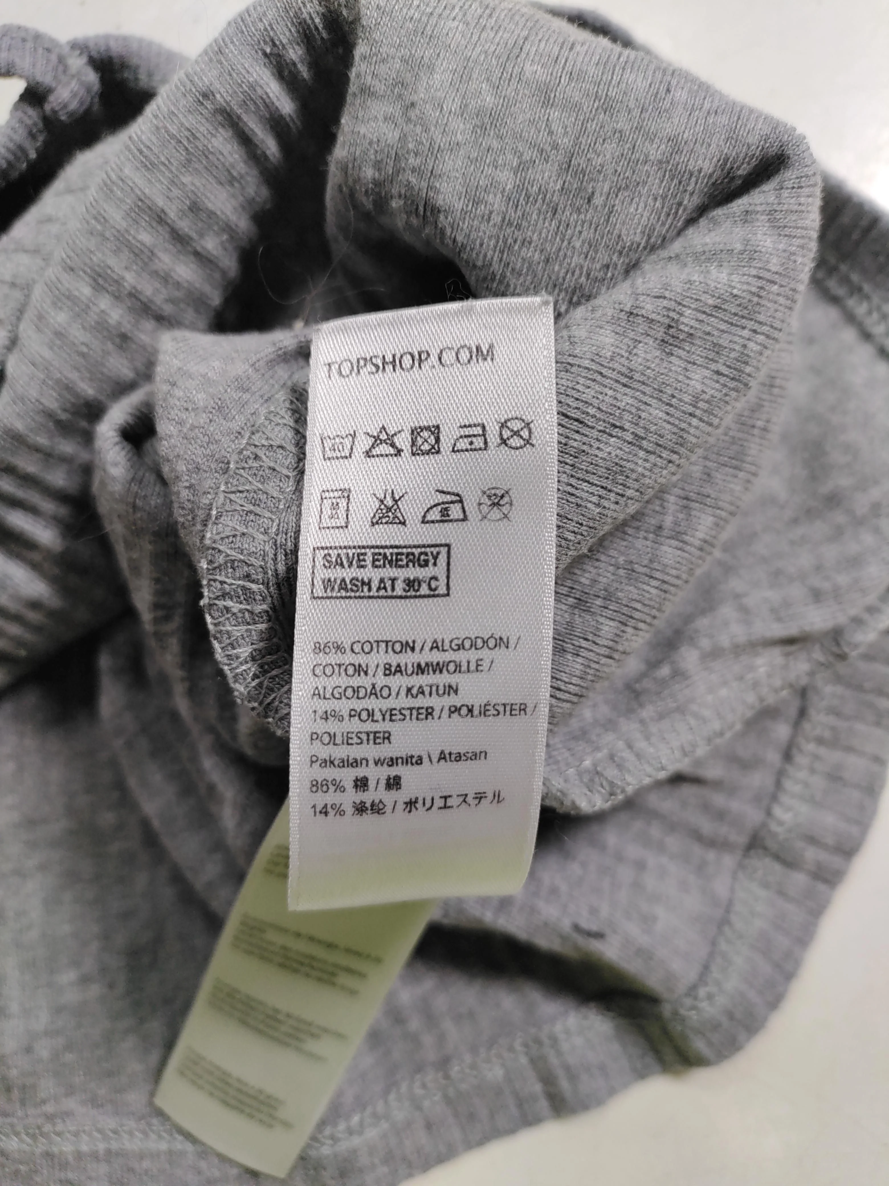Topshop Women's T-Shirt UK 10 Grey Cotton with Polyester Camisole - Image 6