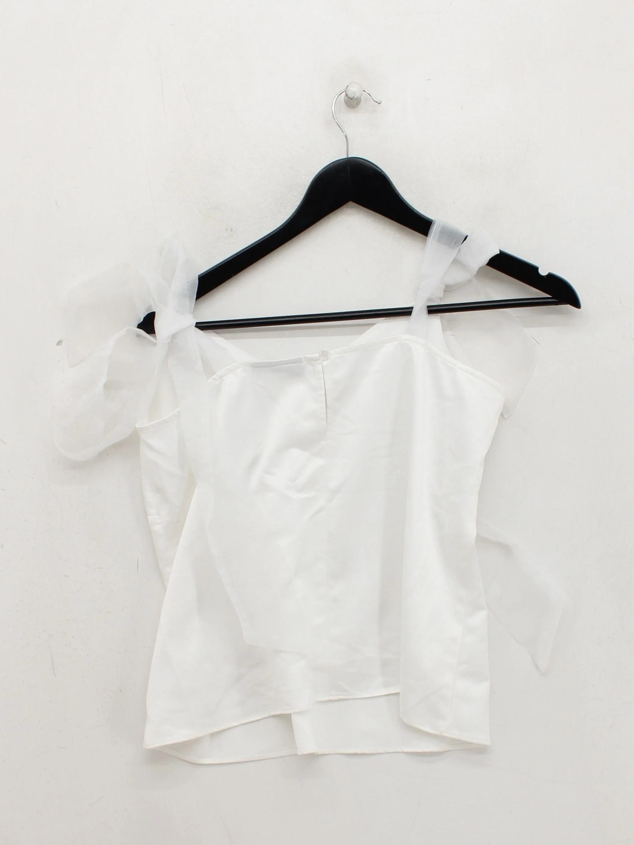 Topshop Women's T-Shirt UK 10 White Polyester with Nylon Camisole - Image 2