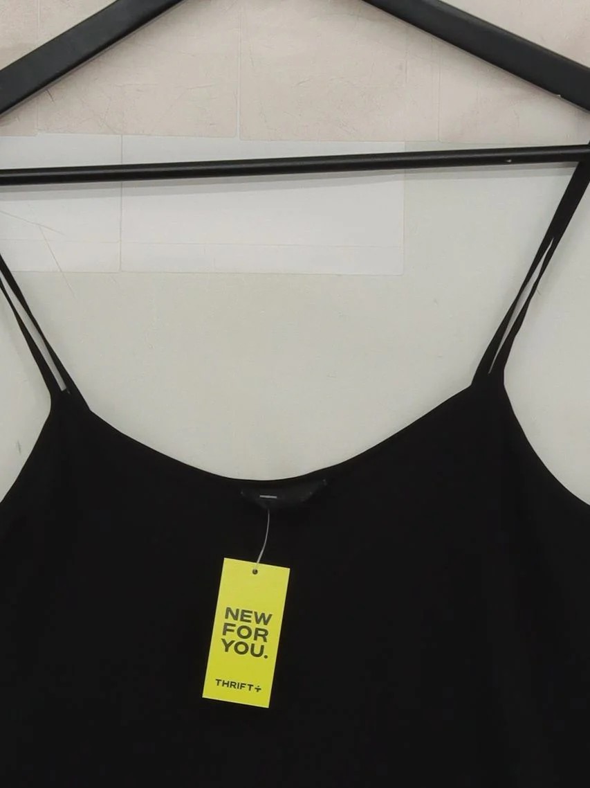 Topshop Women's T-Shirt UK 6 Black 100% Other Sleeveless Round Neck Camisole - Image 3
