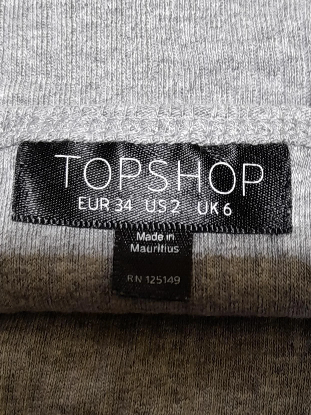 Topshop Women's T-Shirt UK 6 Grey Cotton with Polyester Basic - Image 5