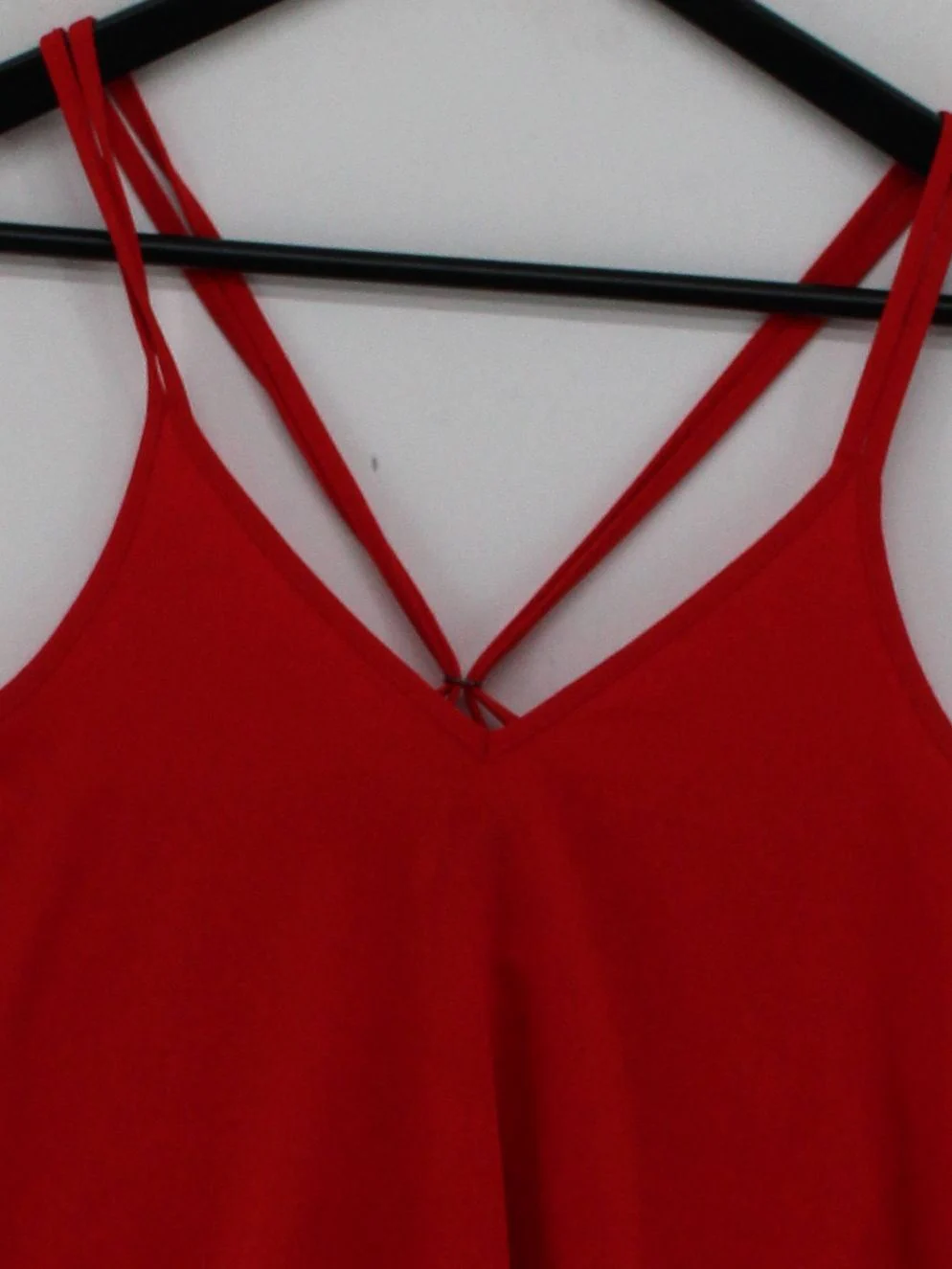 Topshop Women's T-Shirt UK 6 Red Polyester with Elastane Camisole - Image 3