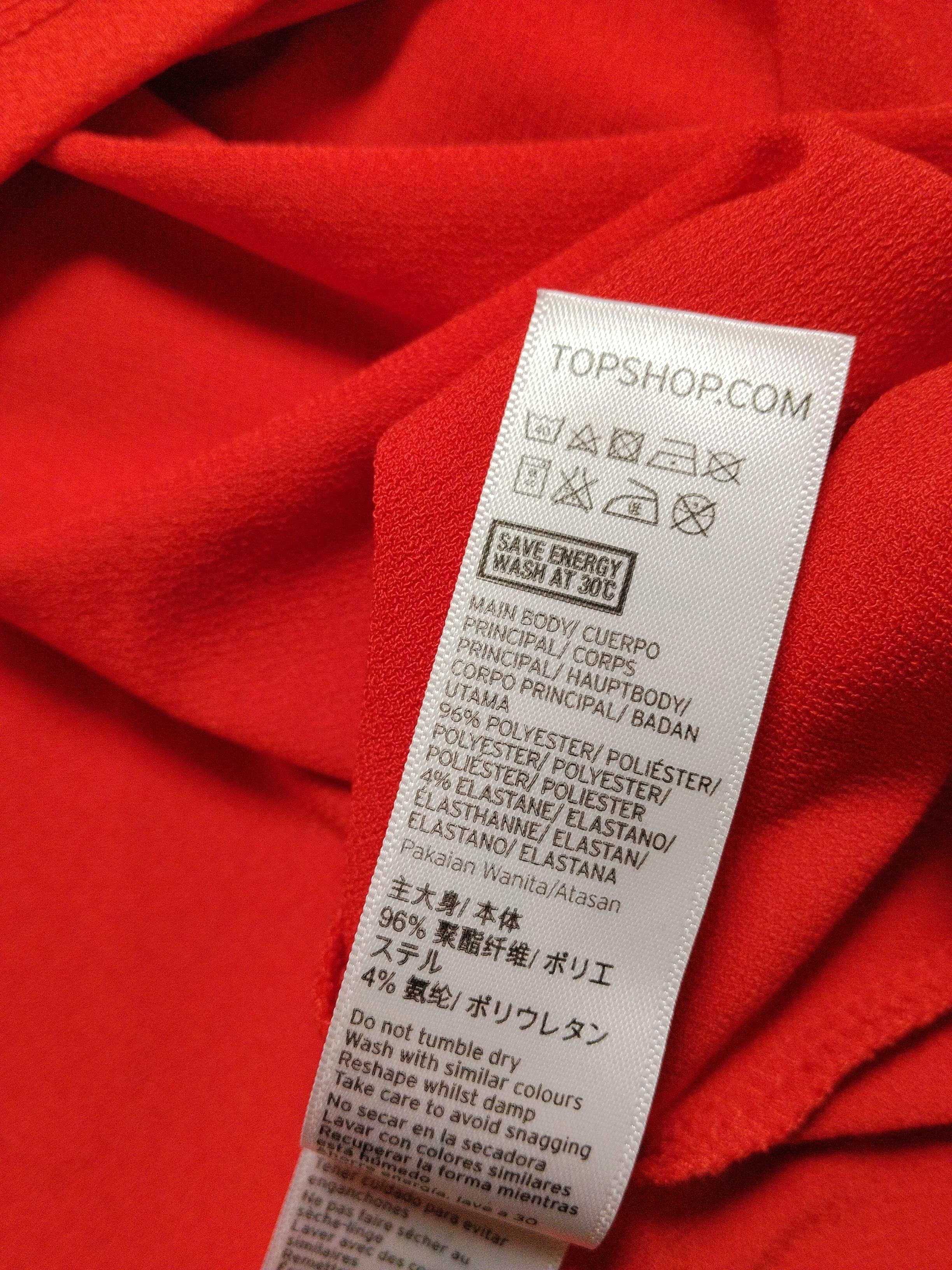 Topshop Women's T-Shirt UK 6 Red Polyester with Elastane Camisole - Image 6