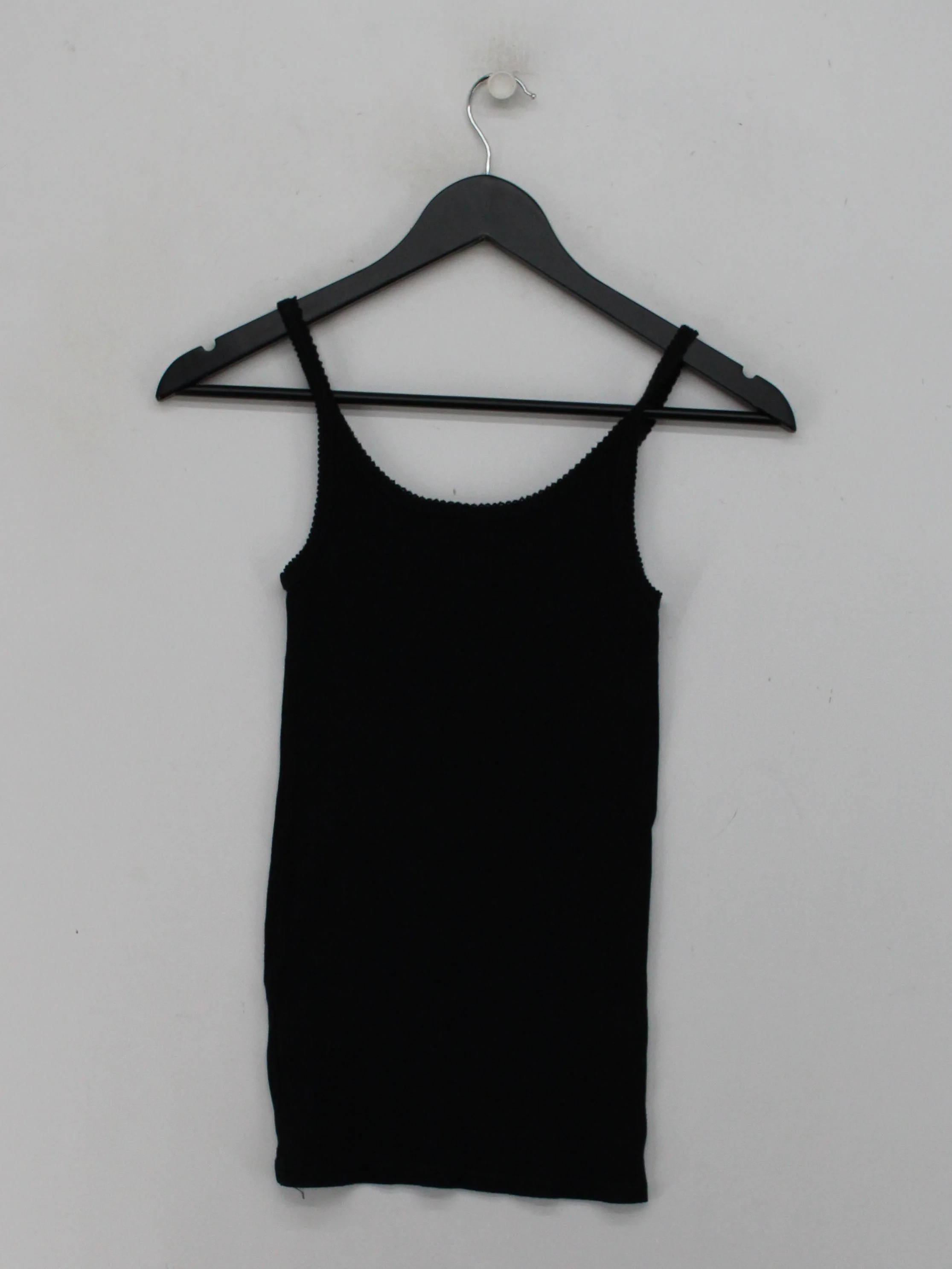 Topshop Women's T-Shirt UK 8 Black 100% Cotton Sleeveless Round Neck Basic - Image 2