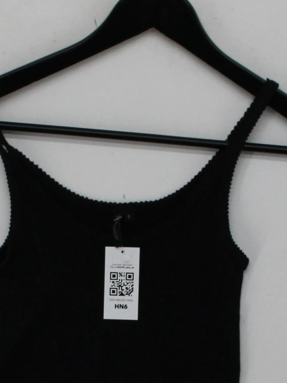 Topshop Women's T-Shirt UK 8 Black 100% Cotton Sleeveless Round Neck Basic - Image 3
