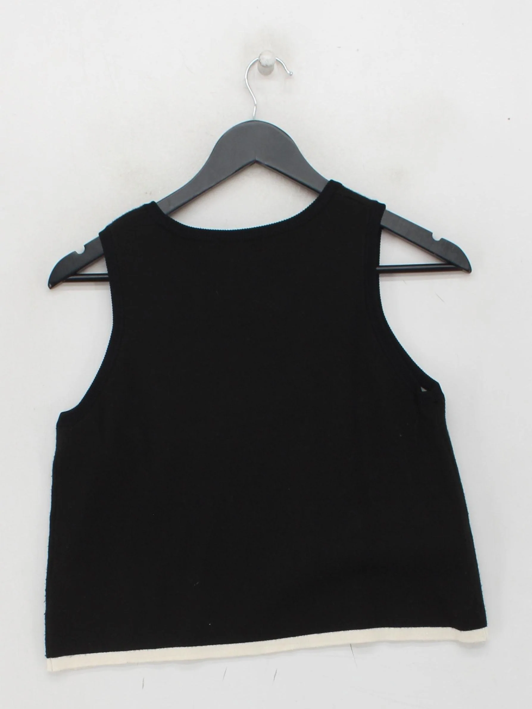 Topshop Women's T-Shirt UK 8 Black Acrylic with Viscose, Polyamide Basic - Image 2