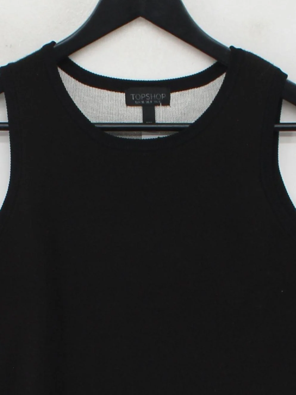 Topshop Women's T-Shirt UK 8 Black Acrylic with Viscose, Polyamide Basic - Image 3