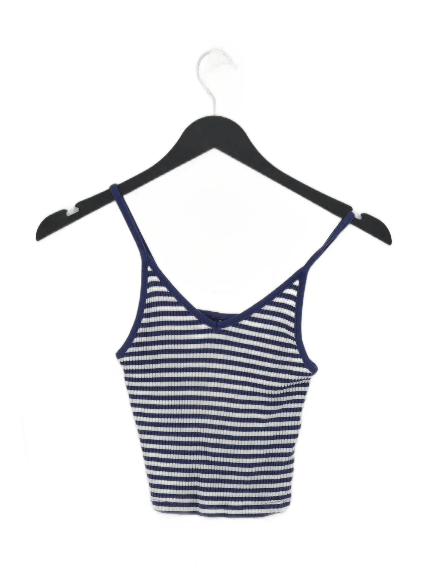 Topshop Women's T-Shirt UK 8 Blue Viscose with Elastane Camisole