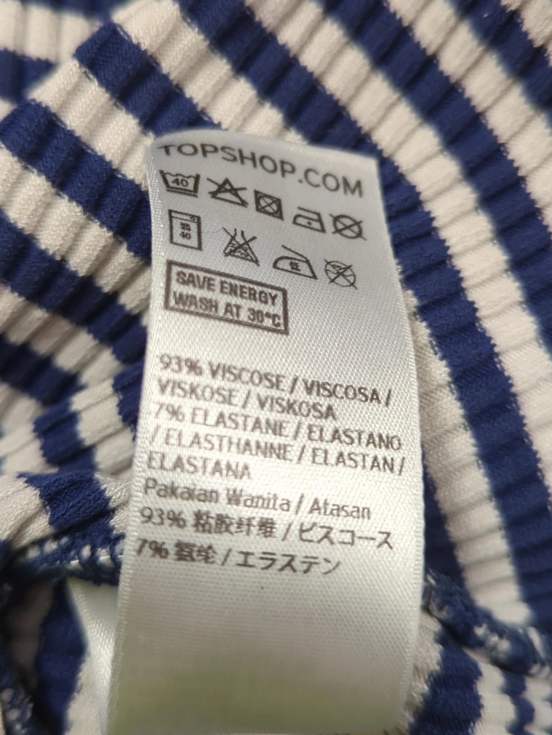 Topshop Women's T-Shirt UK 8 Blue Viscose with Elastane Camisole - Image 6