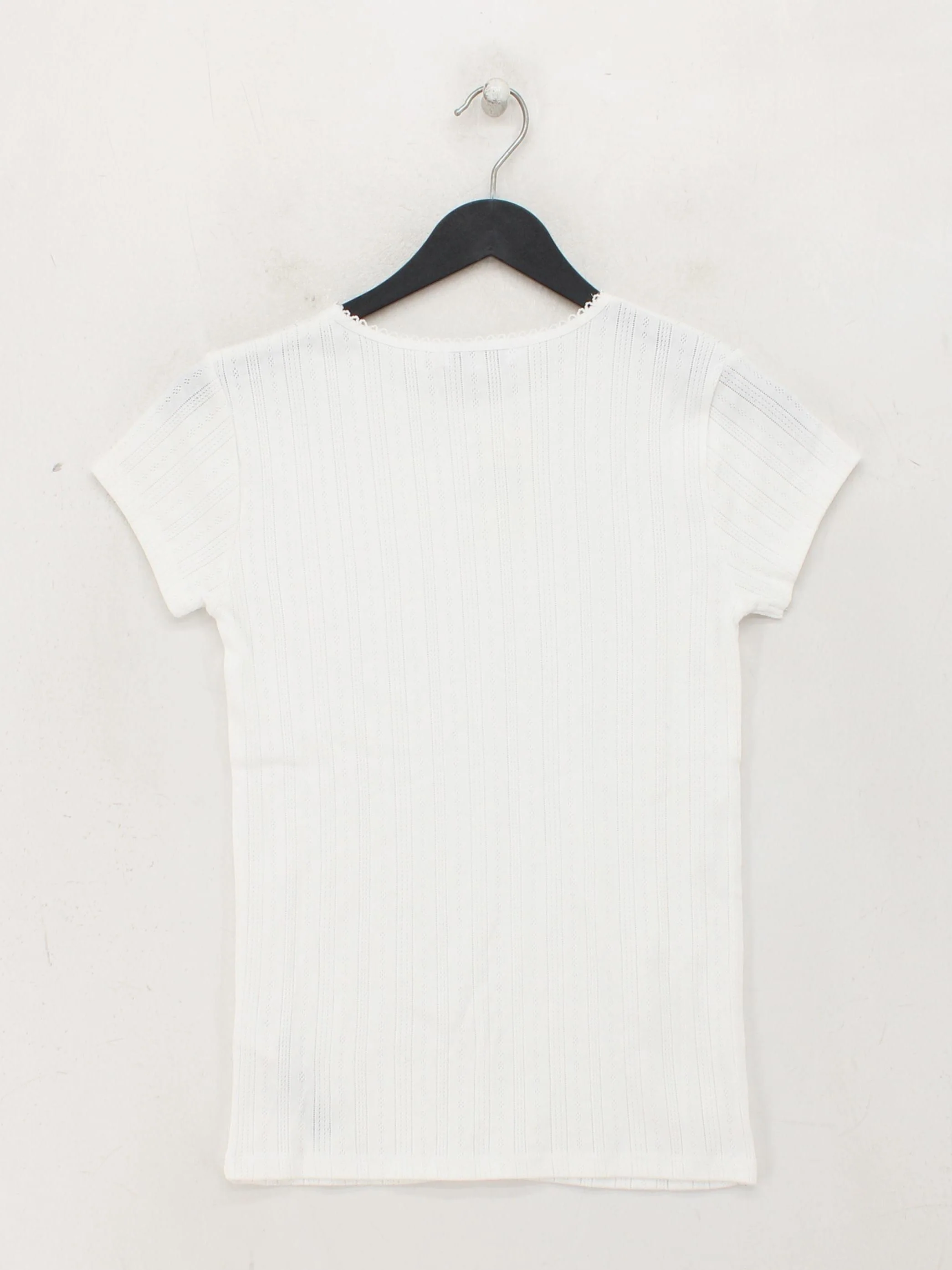 Topshop Women's T-Shirt UK 8 White 100% Cotton Short Sleeve Round Neck Basic - Image 2