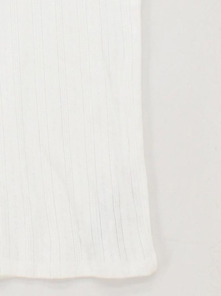 Topshop Women's T-Shirt UK 8 White 100% Cotton Short Sleeve Round Neck Basic - Image 4