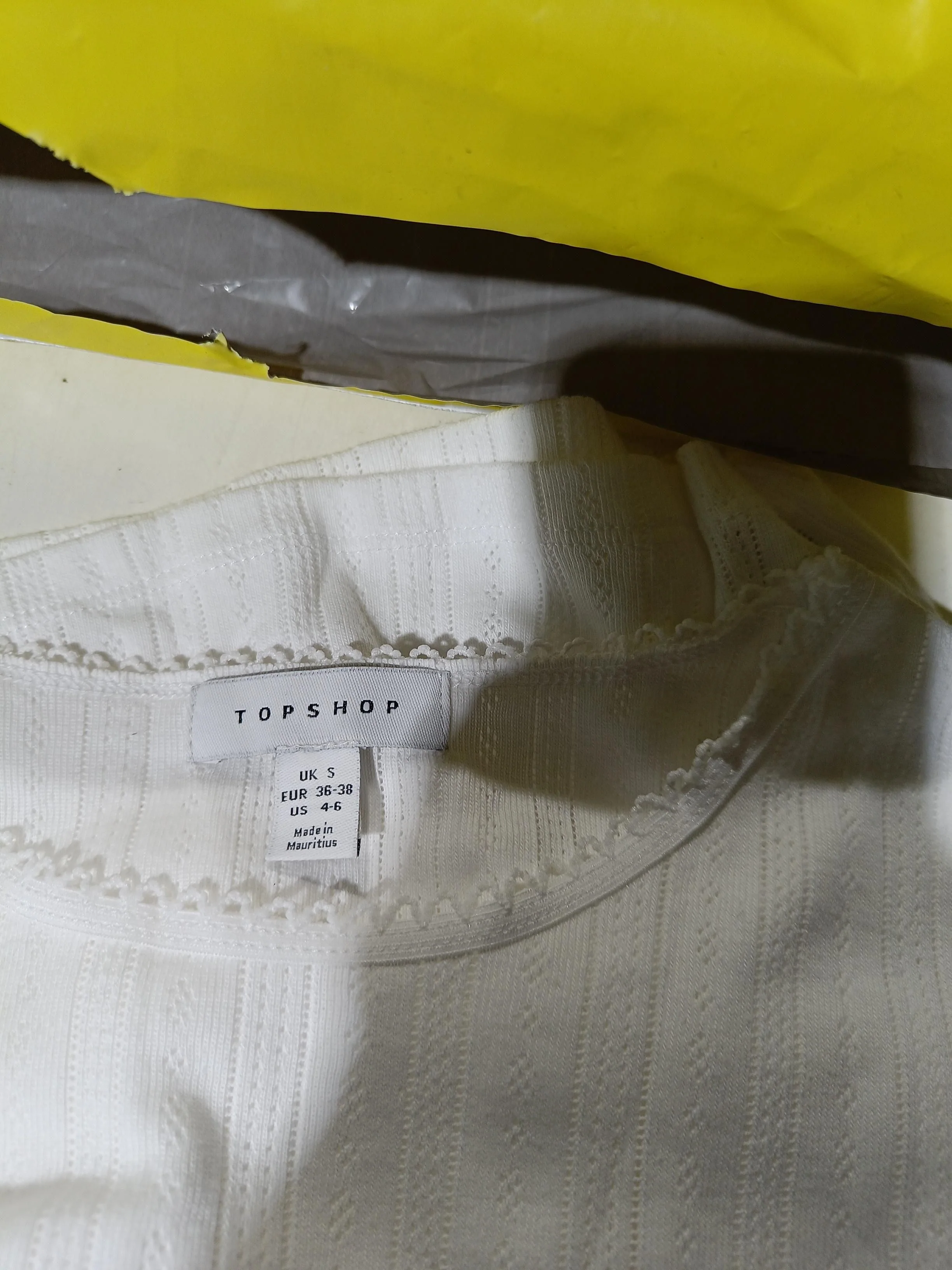 Topshop Women's T-Shirt UK 8 White 100% Cotton Short Sleeve Round Neck Basic - Image 5