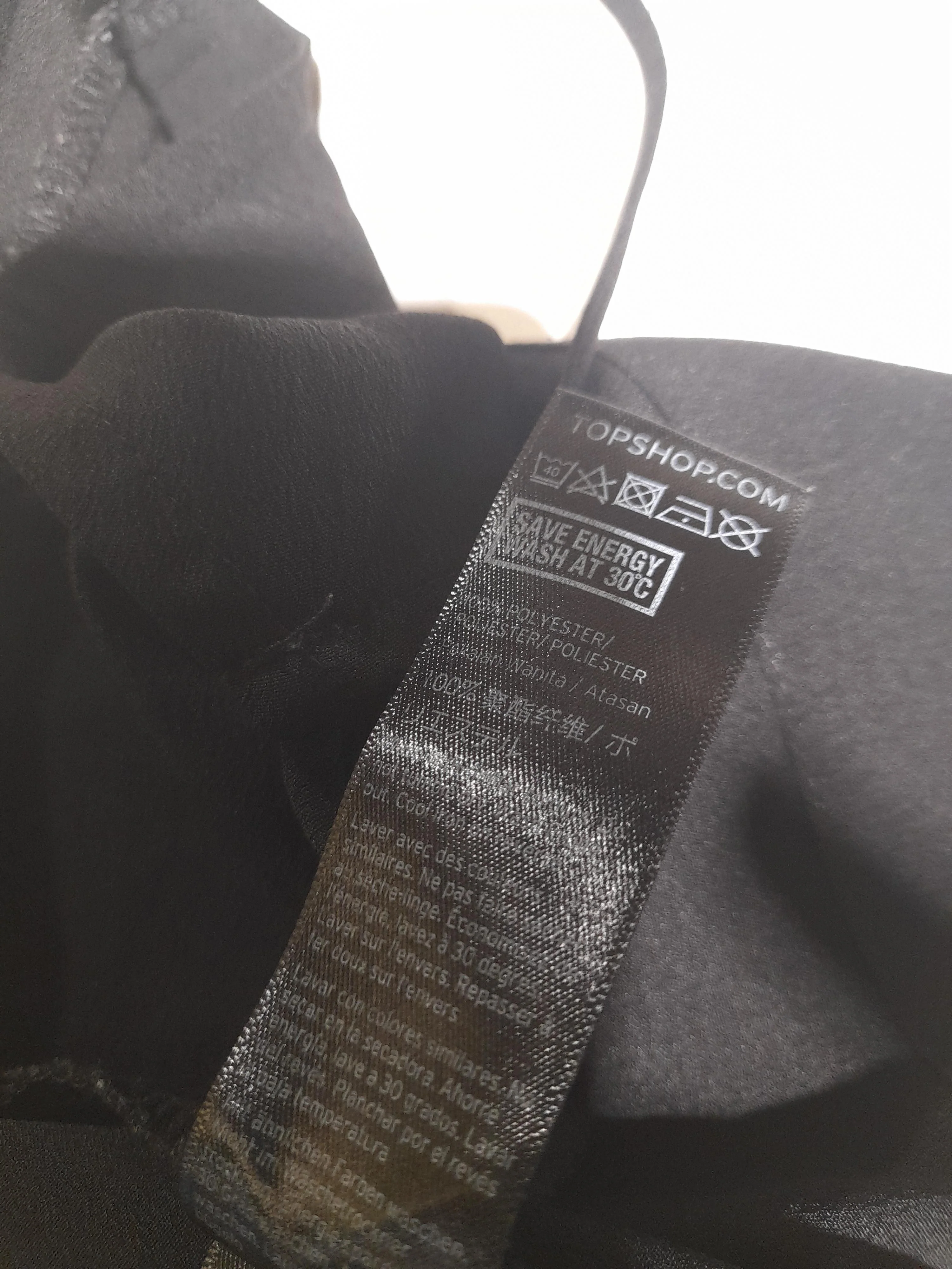 Topshop Women's T-Shirt XS Black 100% Polyester Sleeveless Square Neck Camisole - Image 6