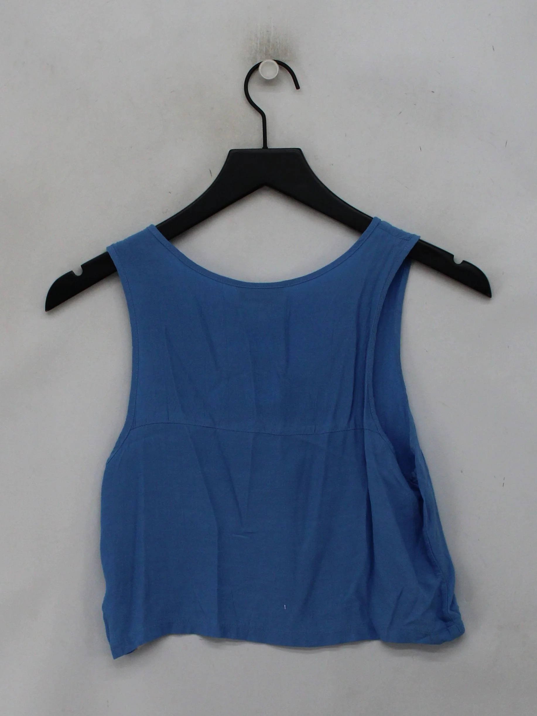 Topshop Women's T-Shirt XS Blue 100% Viscose Sleeveless Round Neck Basic - Image 2