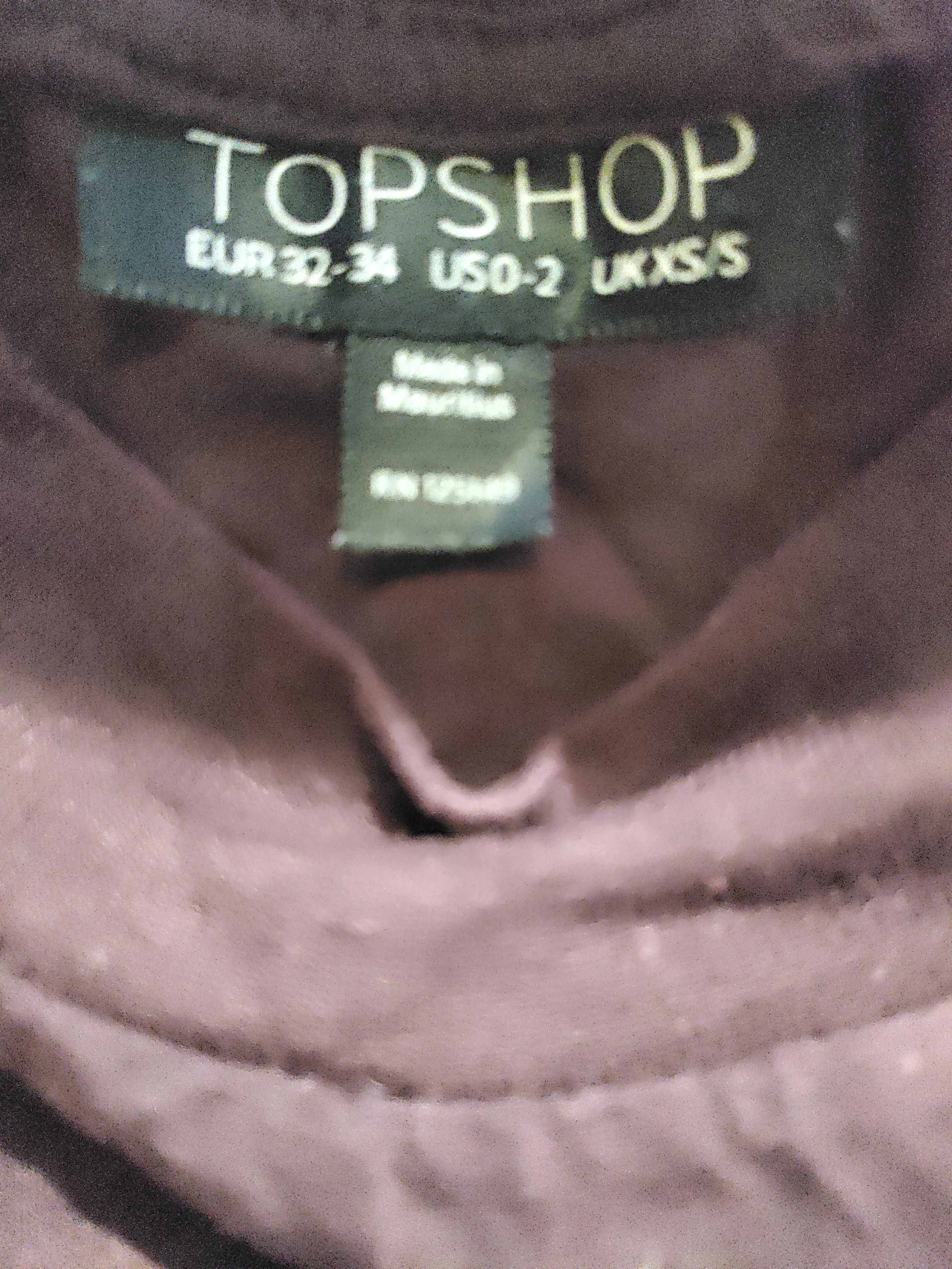 Topshop Women's T-Shirt XS Brown 100% Cotton Short Sleeve Round Neck Basic - Image 6
