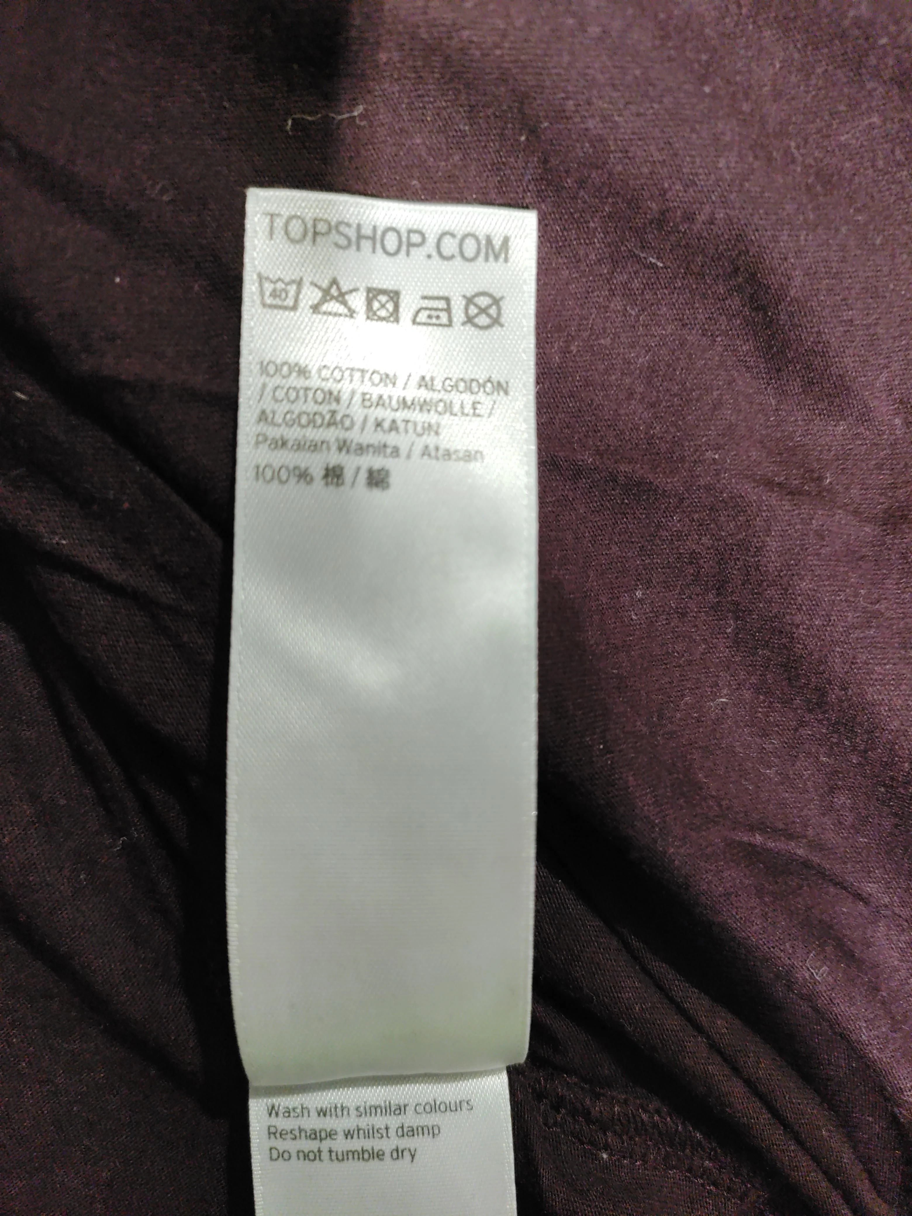 Topshop Women's T-Shirt XS Brown 100% Cotton Short Sleeve Round Neck Basic - Image 7