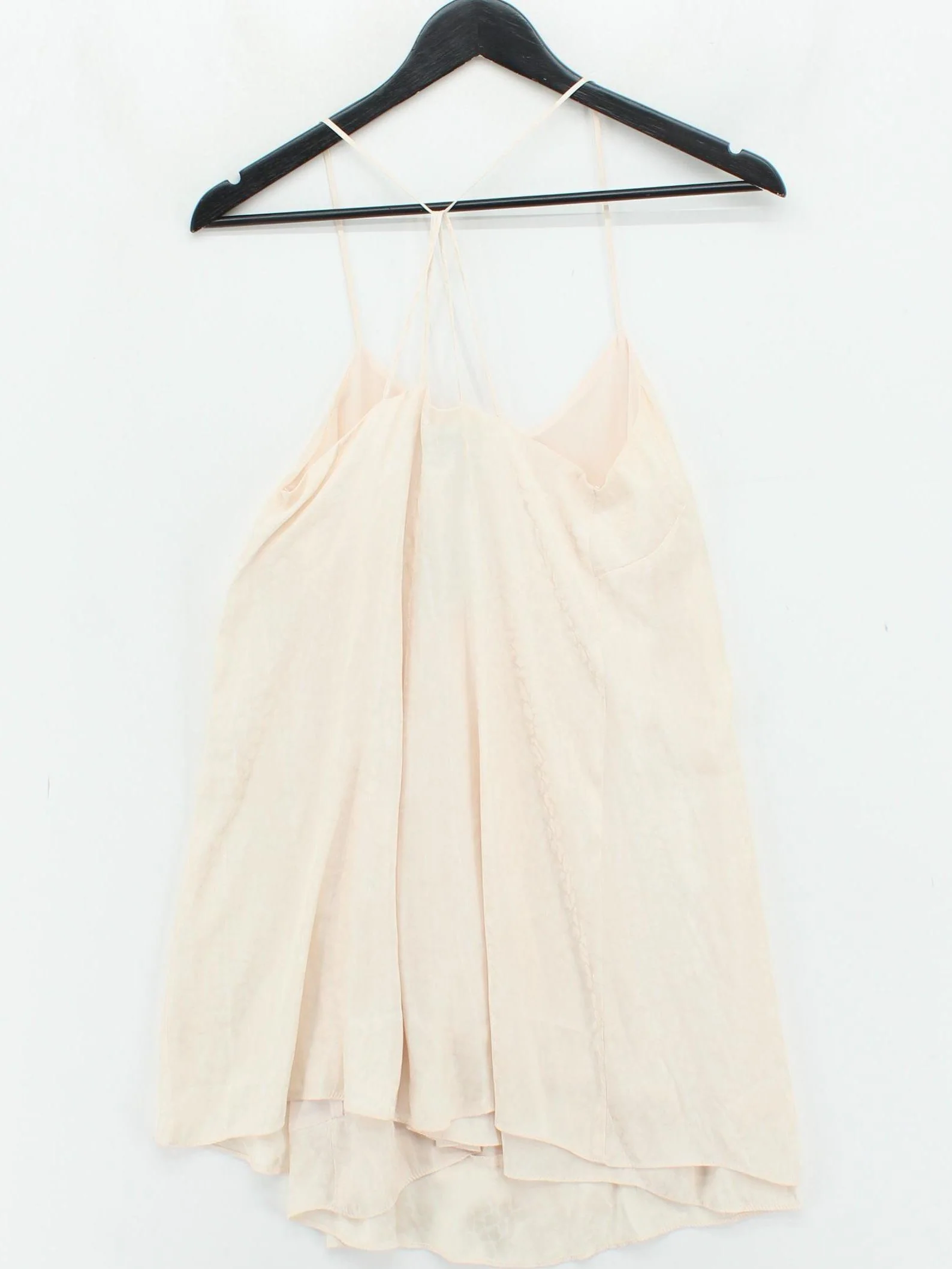 Topshop Women's T-Shirt XS Cream 100% Polyester Sleeveless V-Neck Camisole - Image 2