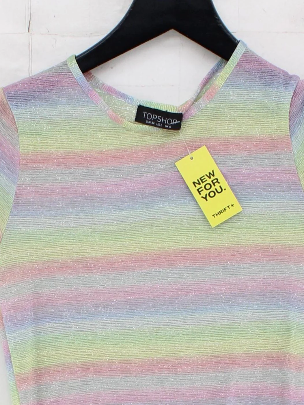 Topshop Women's T-Shirt XS Multi 100% Other Basic - Image 3