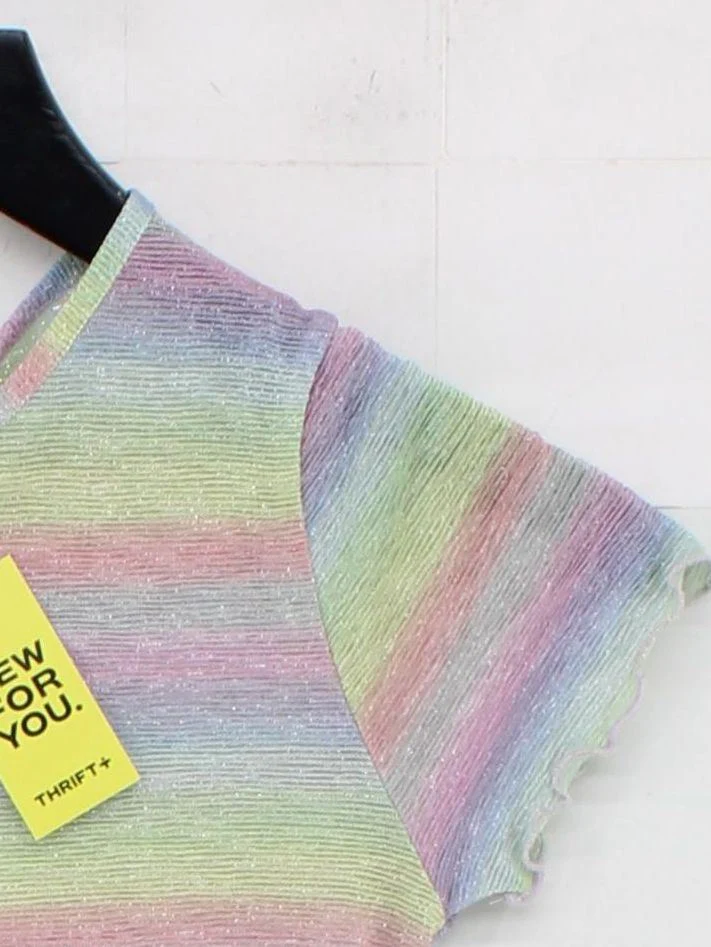 Topshop Women's T-Shirt XS Multi 100% Other Basic - Image 4