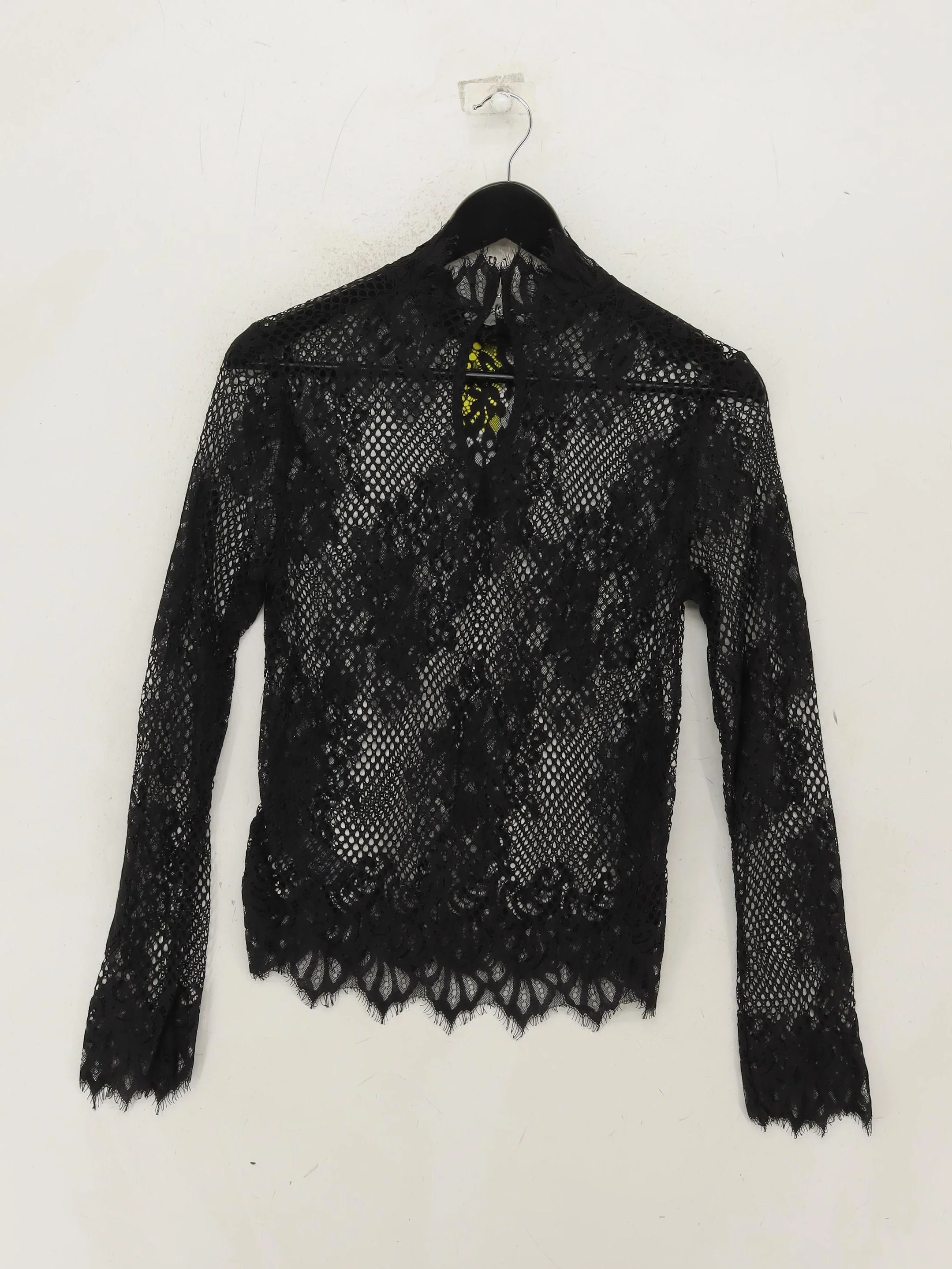 Topshop Women's Top M Black 100% Polyamide Long Sleeve High Neck Basic - Image 2