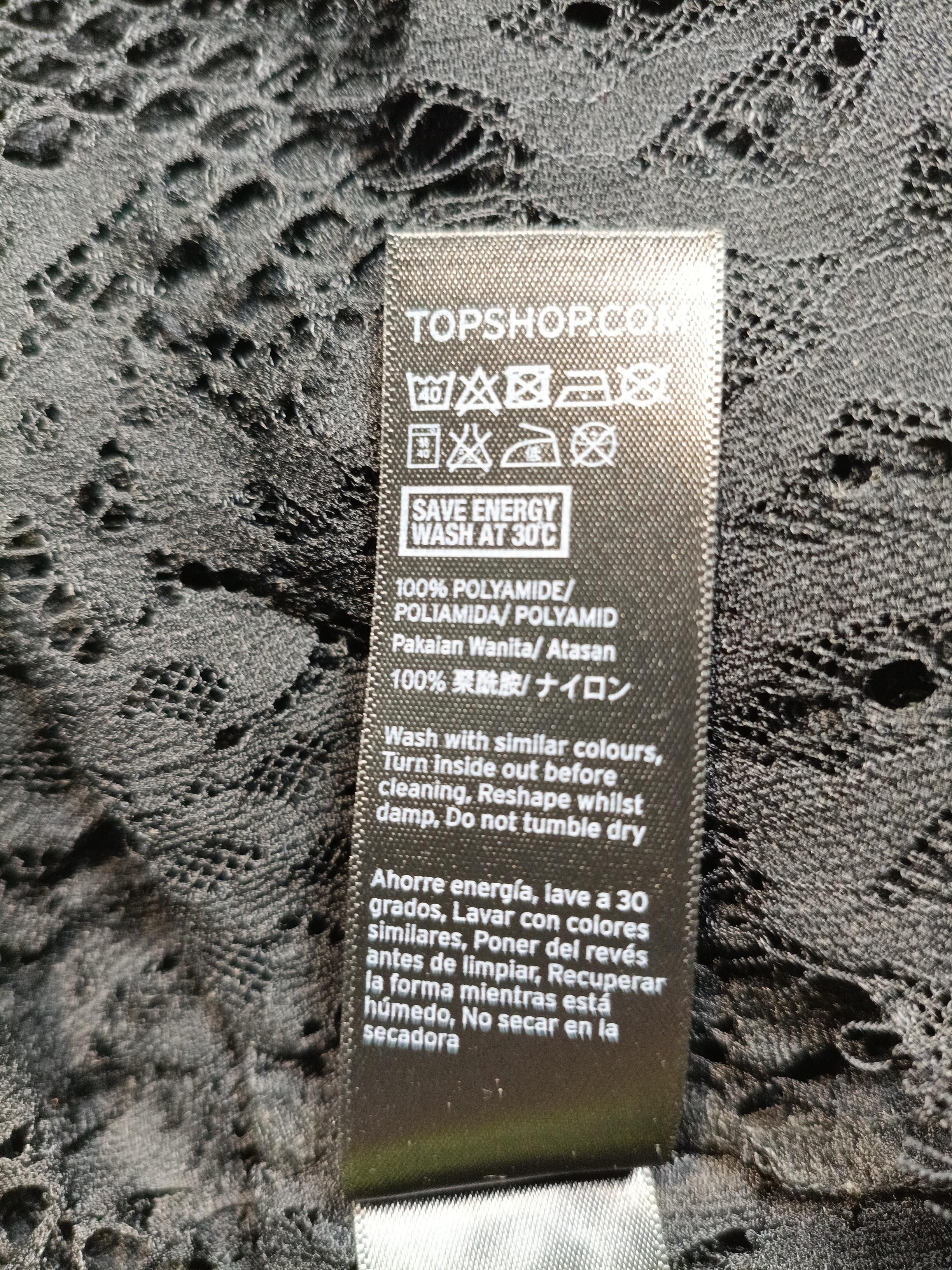 Topshop Women's Top M Black 100% Polyamide Long Sleeve High Neck Basic - Image 6