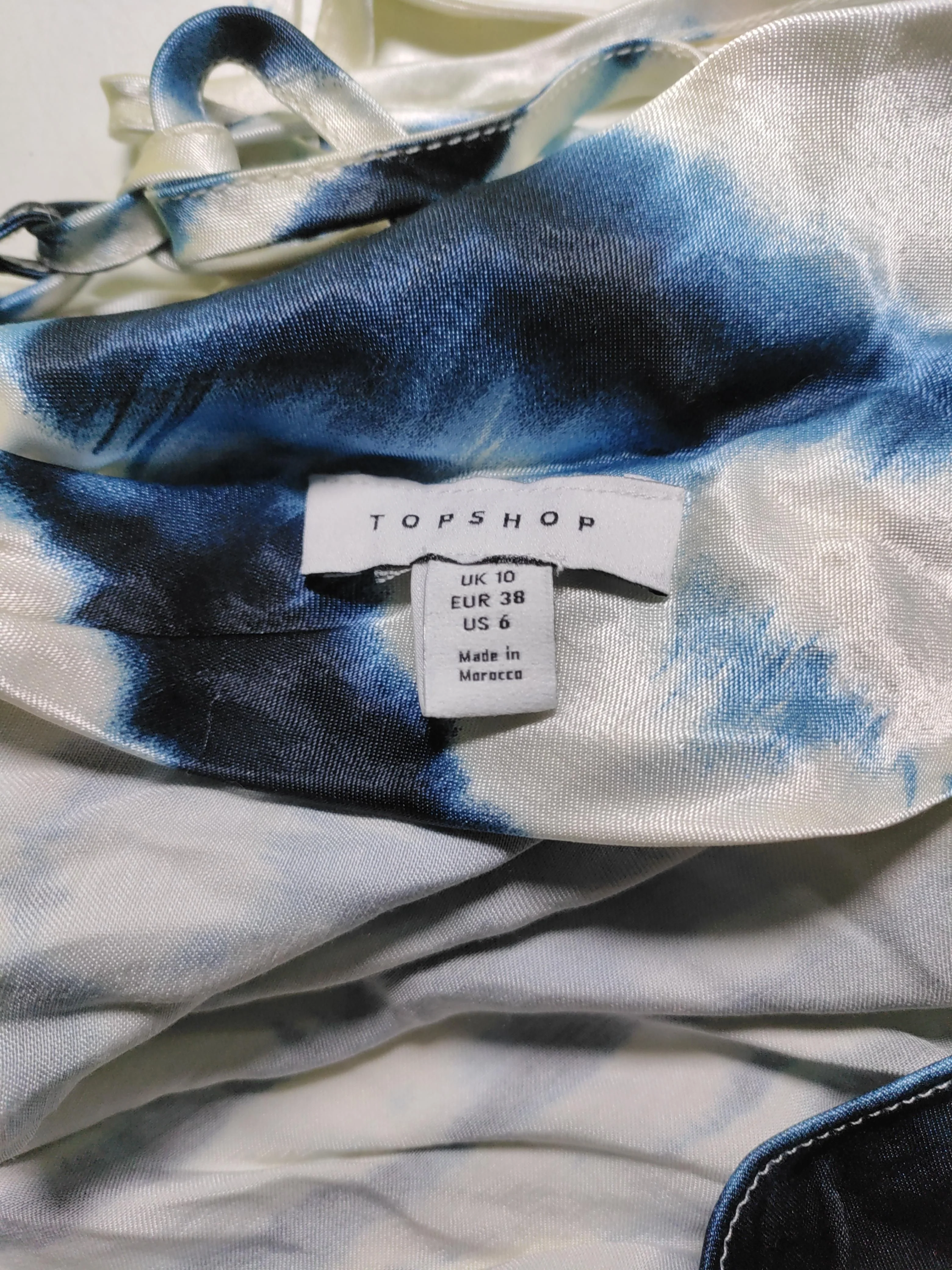 Topshop Women's Top M Multi 100% Viscose Sleeveless Round Neck Basic - Image 5