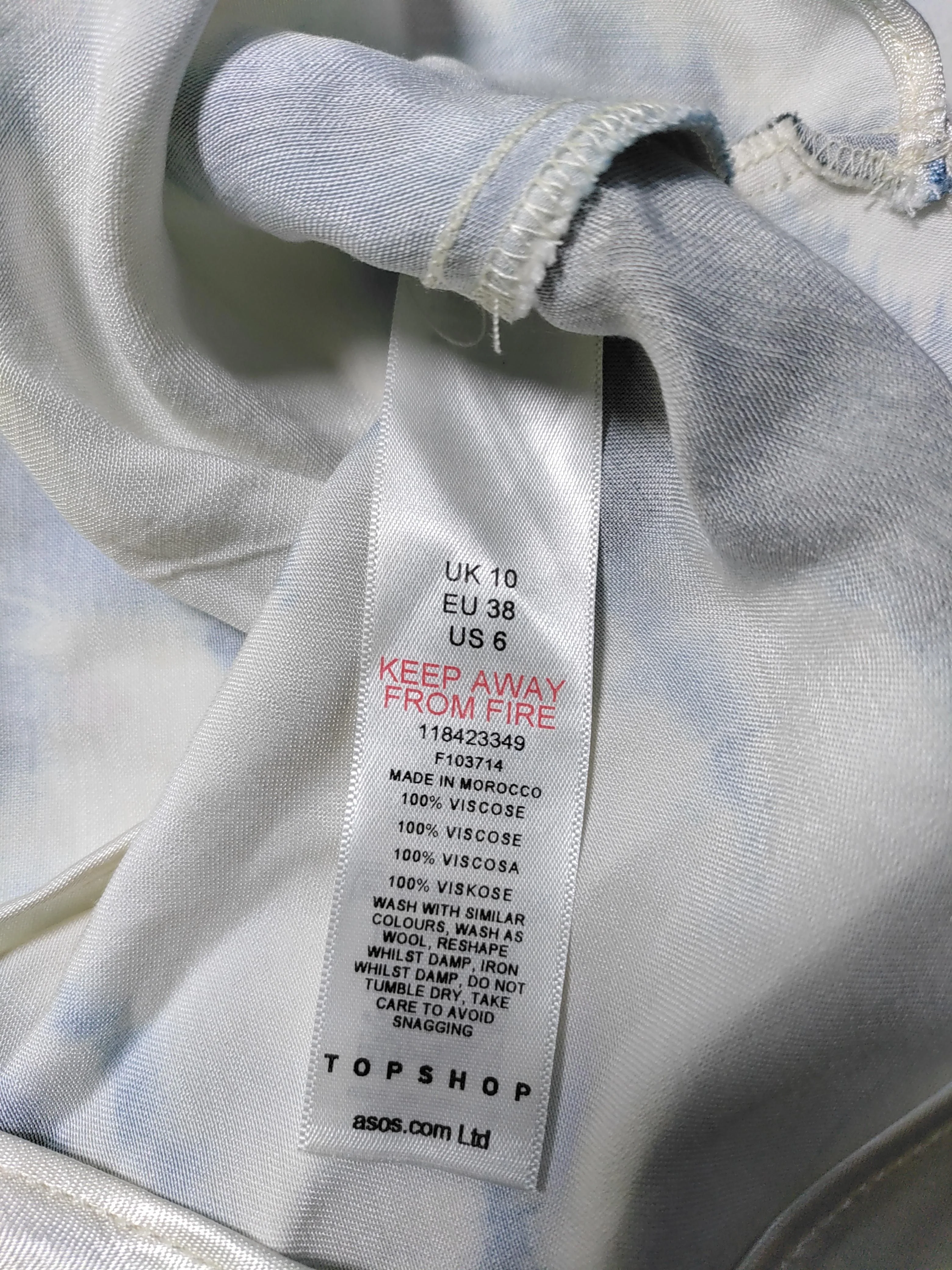 Topshop Women's Top M Multi 100% Viscose Sleeveless Round Neck Basic - Image 6