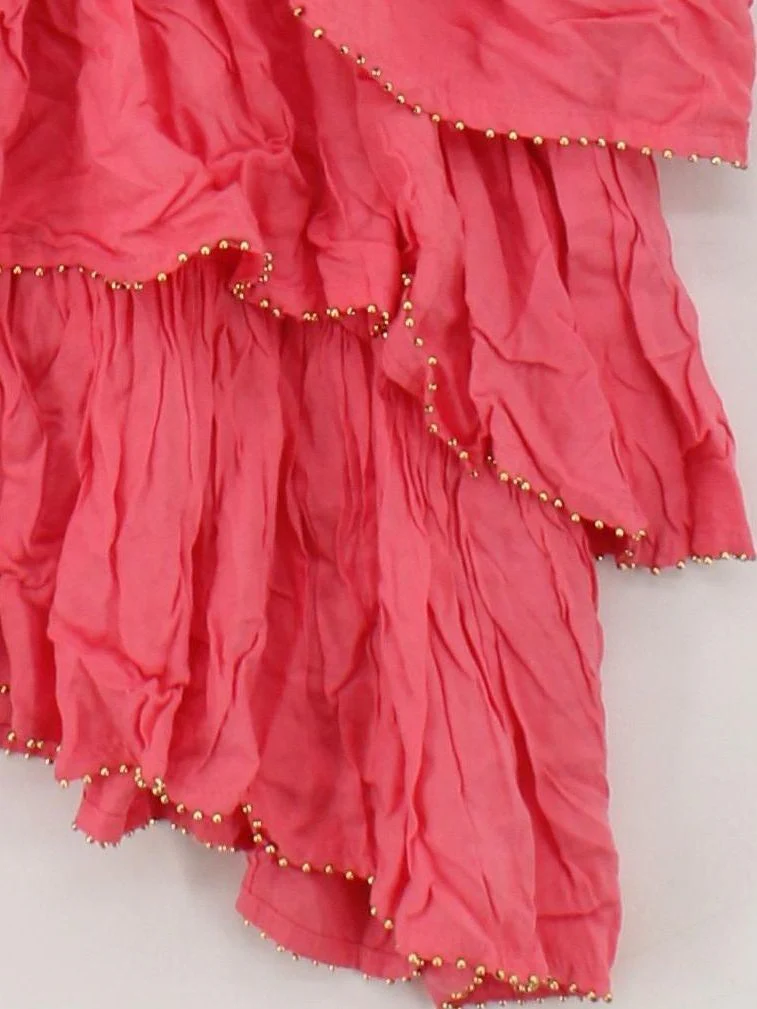 Topshop Women's Top M Pink 100% Other Sleeveless V-Neck Basic - Image 4