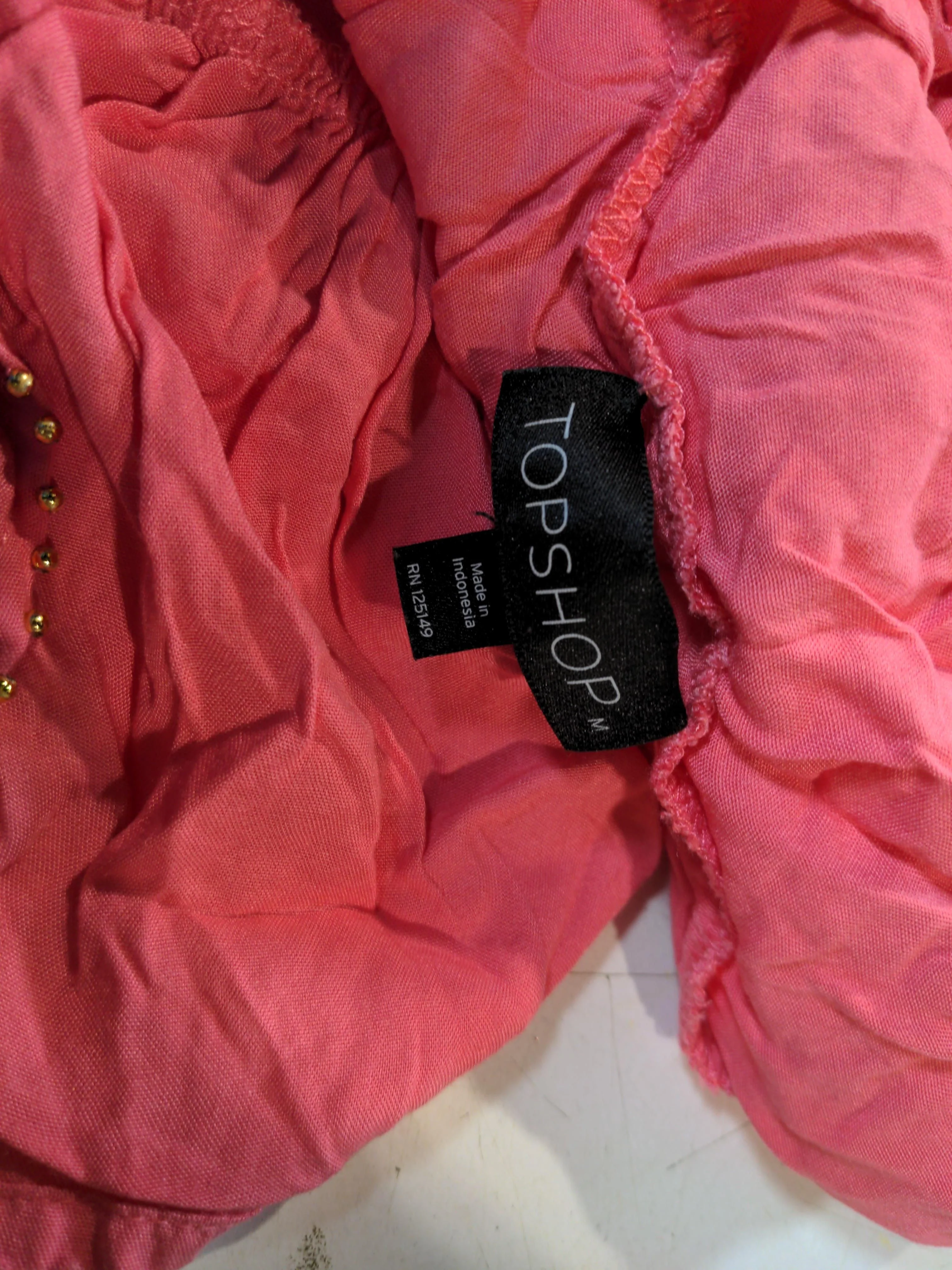 Topshop Women's Top M Pink 100% Other Sleeveless V-Neck Basic - Image 5