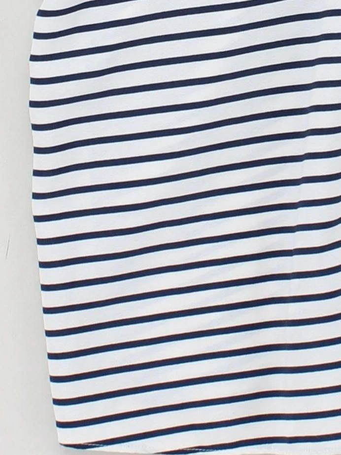 Topshop Women's Top M White Striped 100% Polyester Sleeveless V-Neck Basic - Image 4