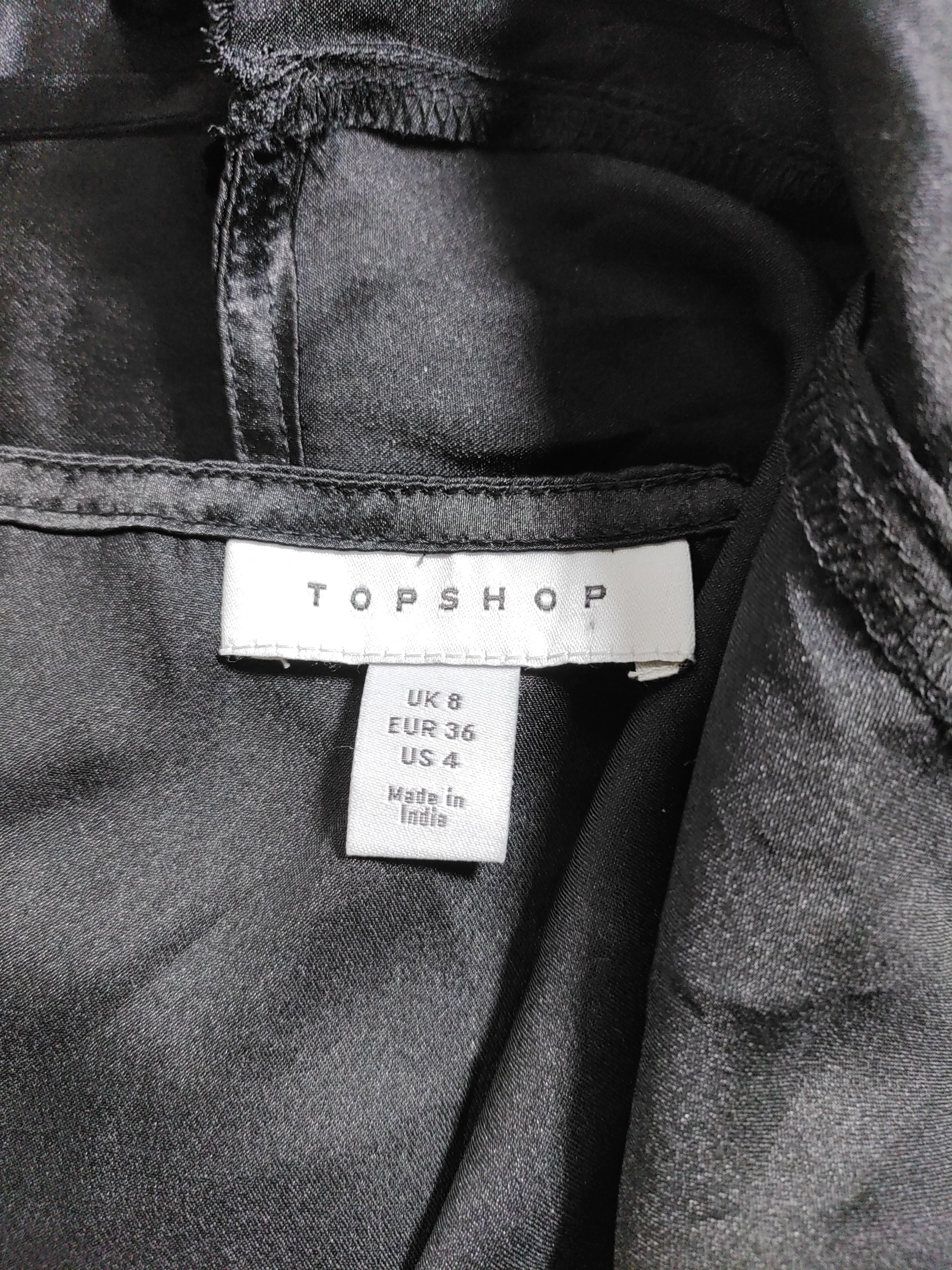 Topshop Women's Top S Black 100% Polyester Sleeveless Round Neck Basic - Image 5