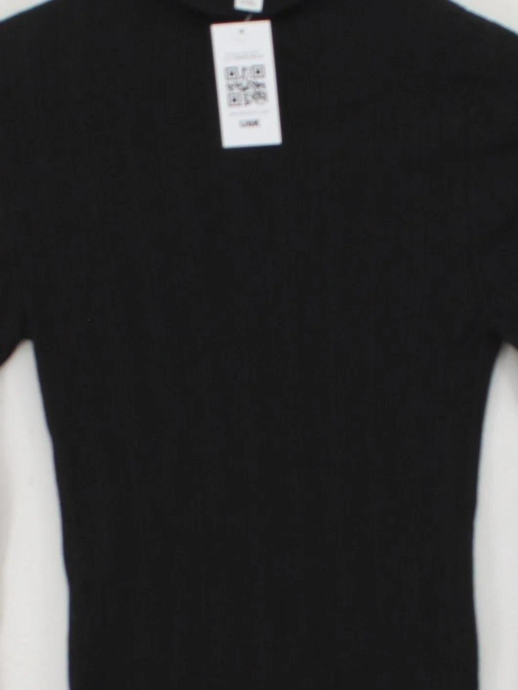 Topshop Women's Top S Black Viscose with Polyamide Long Sleeve Mock Neck Basic - Image 3