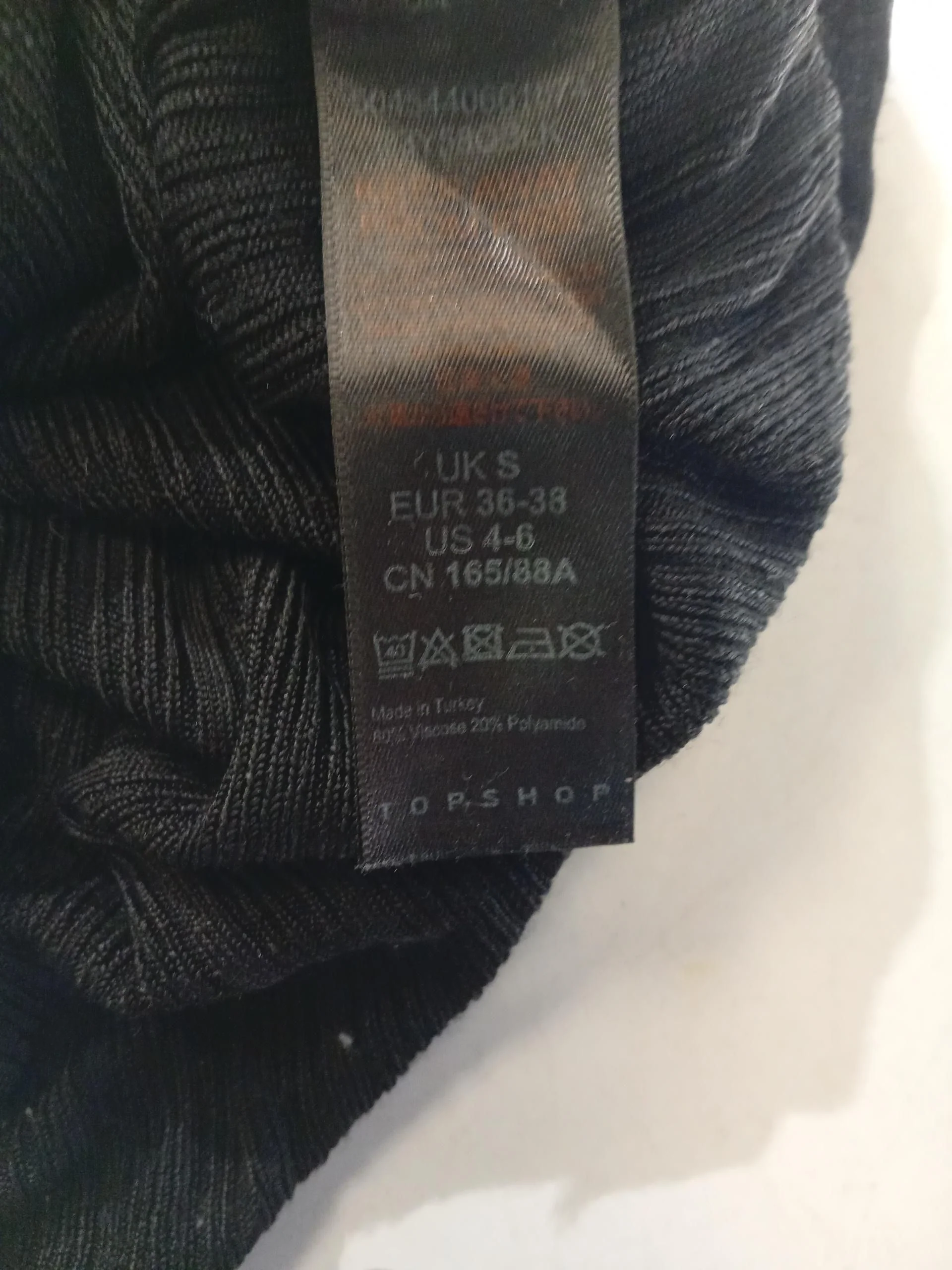 Topshop Women's Top S Black Viscose with Polyamide Long Sleeve Mock Neck Basic - Image 7
